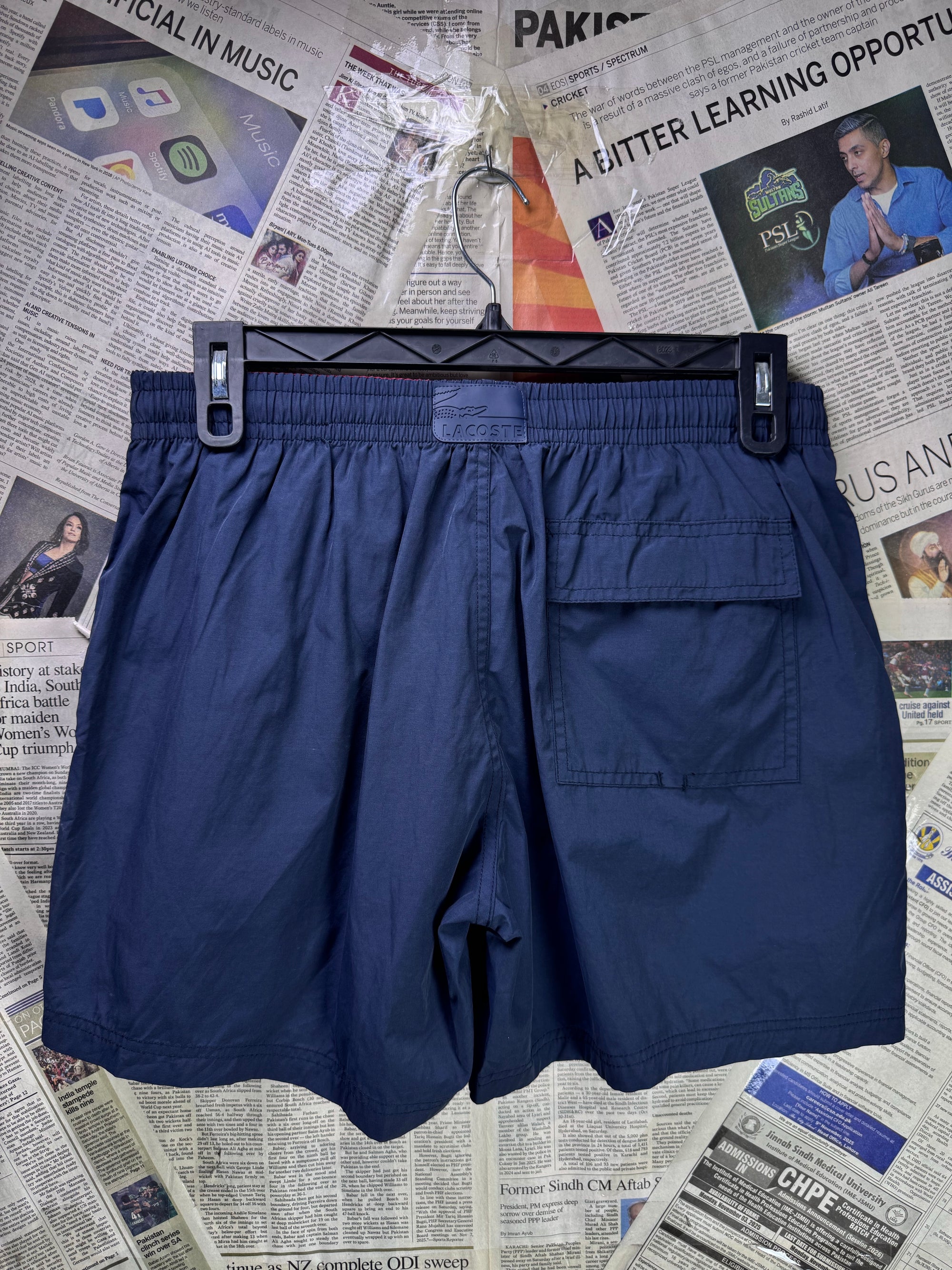 Lac*ste® Waist: 30" | Navy Blue | Swim Shorts | Cotton - Poly | Inner: Mesh | 1237 - Genuine Maal