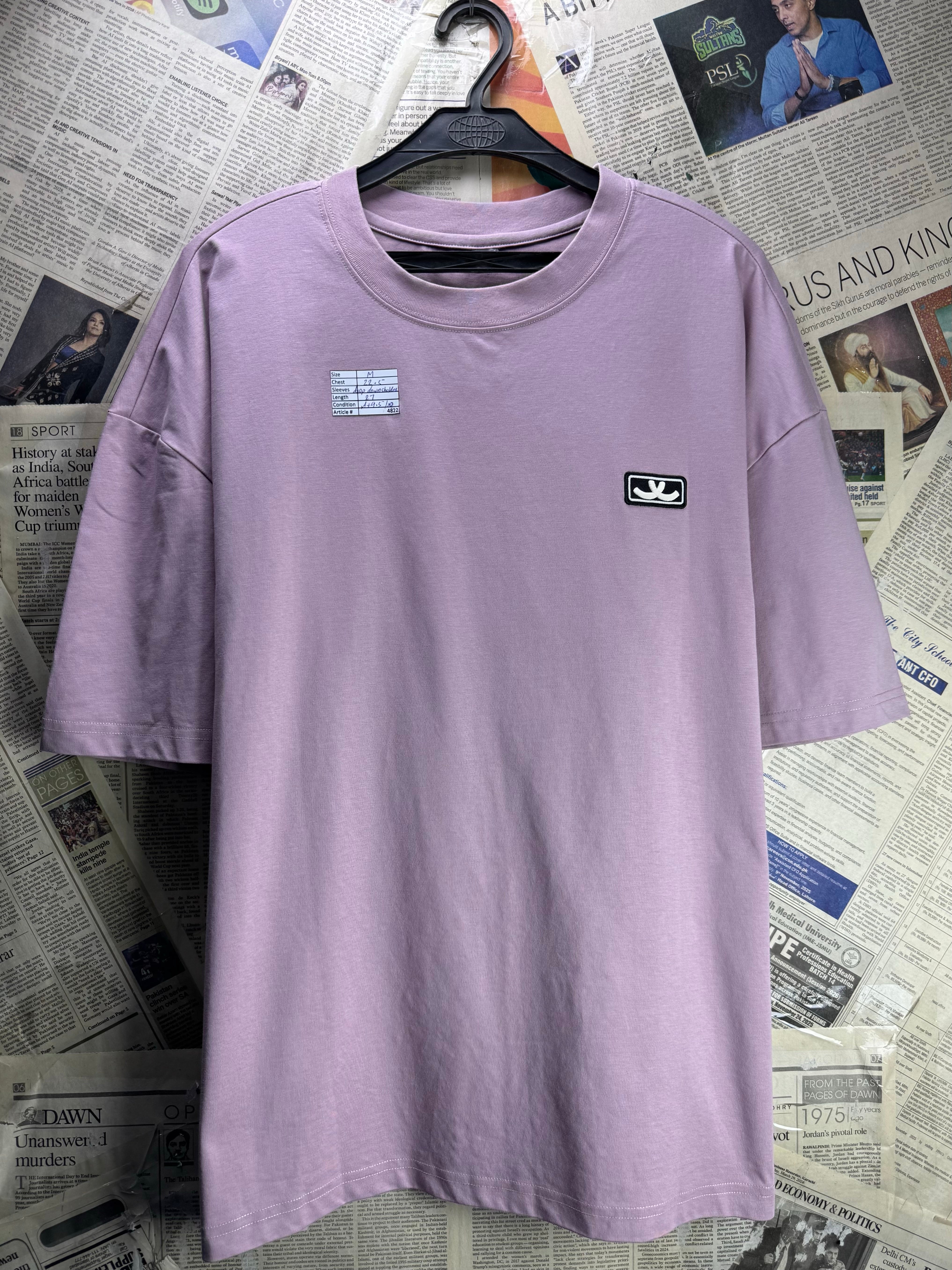 Oujialun® Medium | Chest: 22.5" | Purple | T-Shirt | Poly - Cotton | 4822 - Genuine Maal