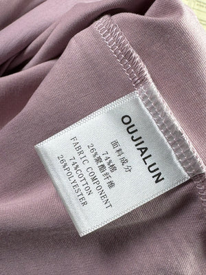 Oujialun® Medium | Chest: 22.5" | Purple | T-Shirt | Poly - Cotton | 4822 - Genuine Maal