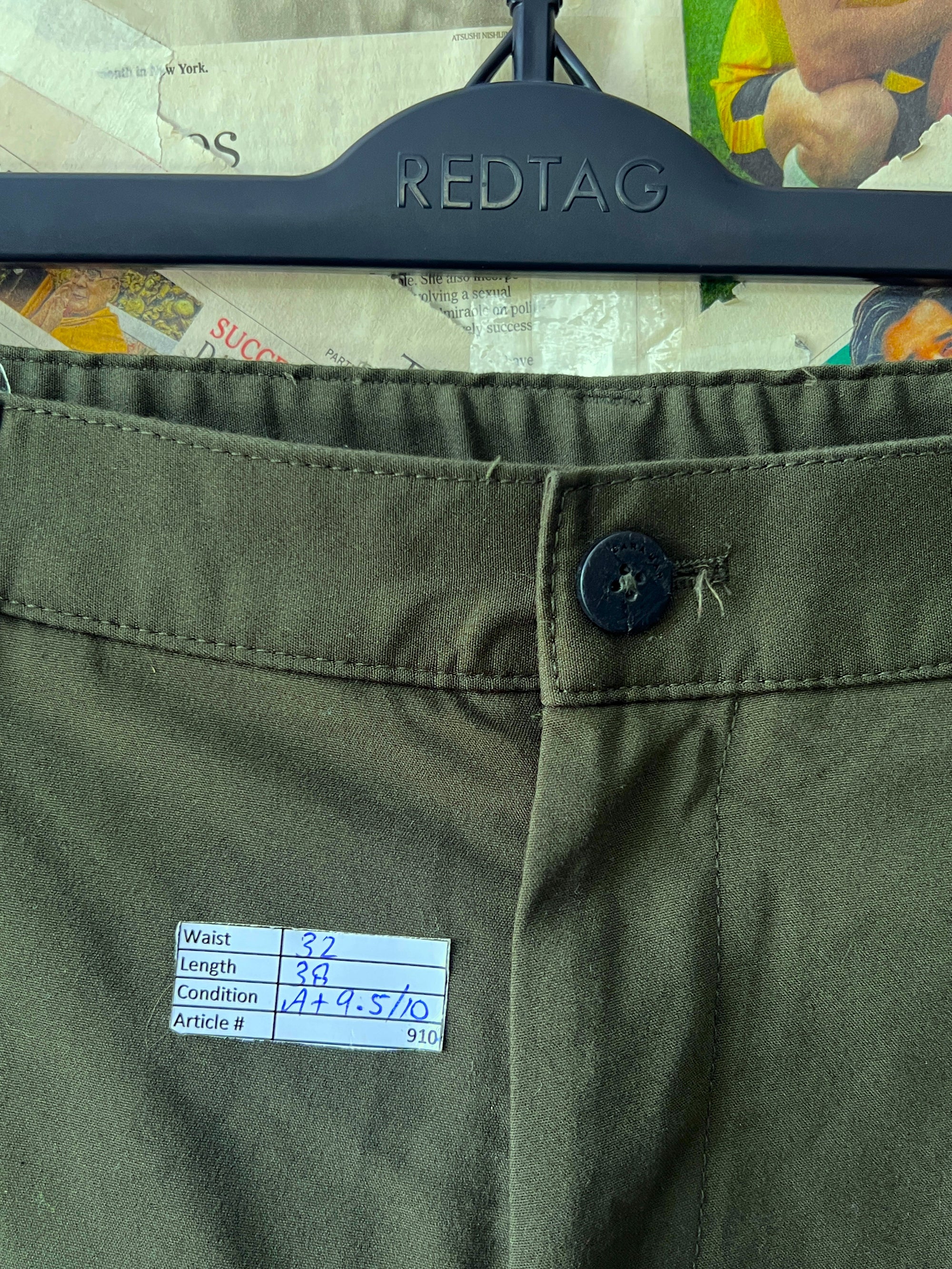 ZARA® Waist: 32" | Olive | Chino Pants | 910 - Genuine Maal