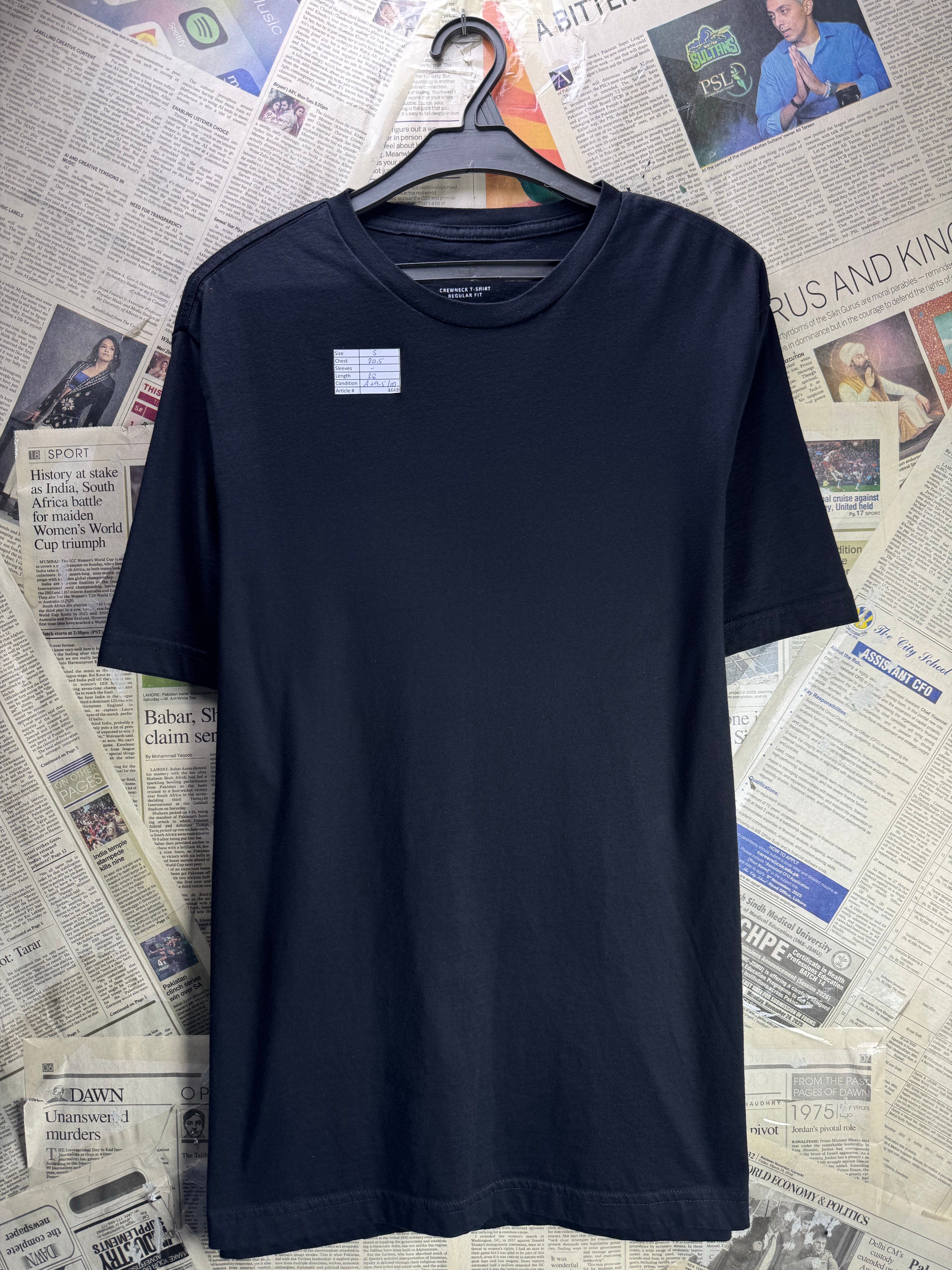 H&M® Small | Chest: 20.5" | Black | T-Shirt | Cotton | 4643 - Genuine Maal