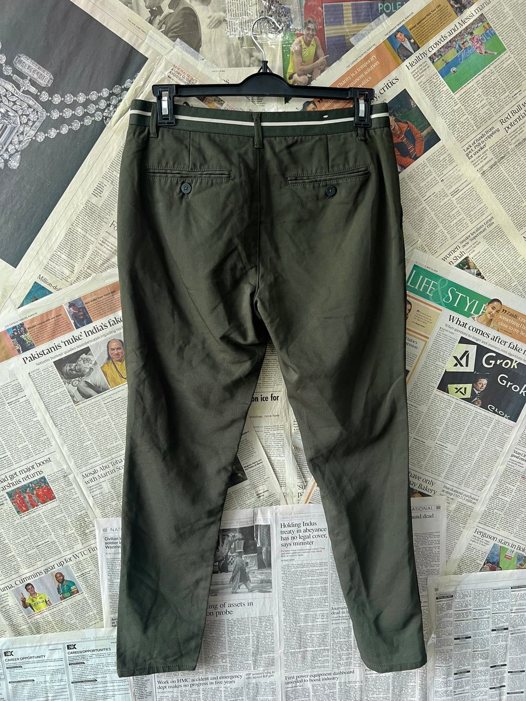 ZARA® Waist: 32" | Olive | Chino Pants | 910 - Genuine Maal