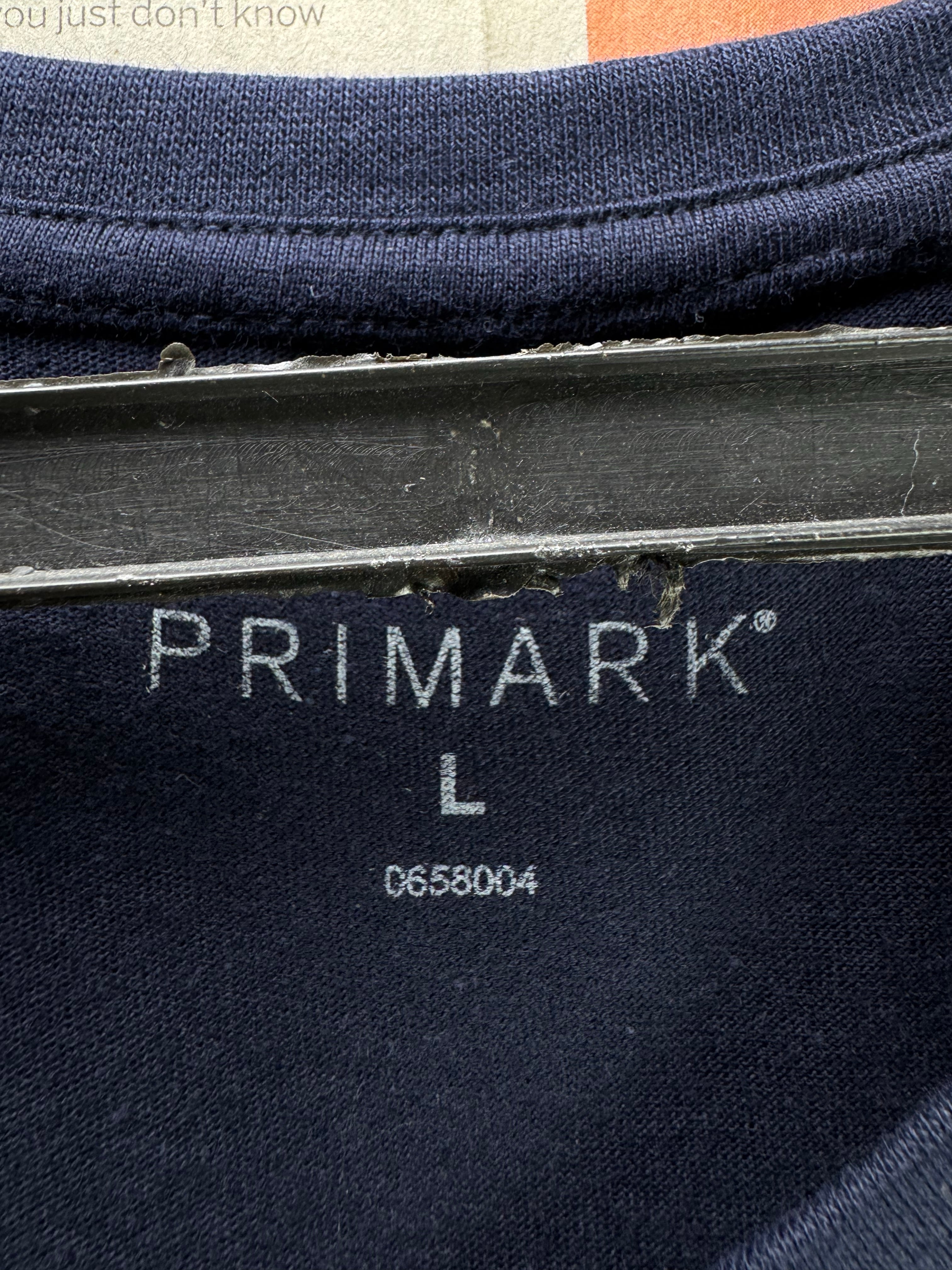 Primark® Medium | Chest: 22" | Black | T-Shirt | Cotton | 4644 - Genuine Maal