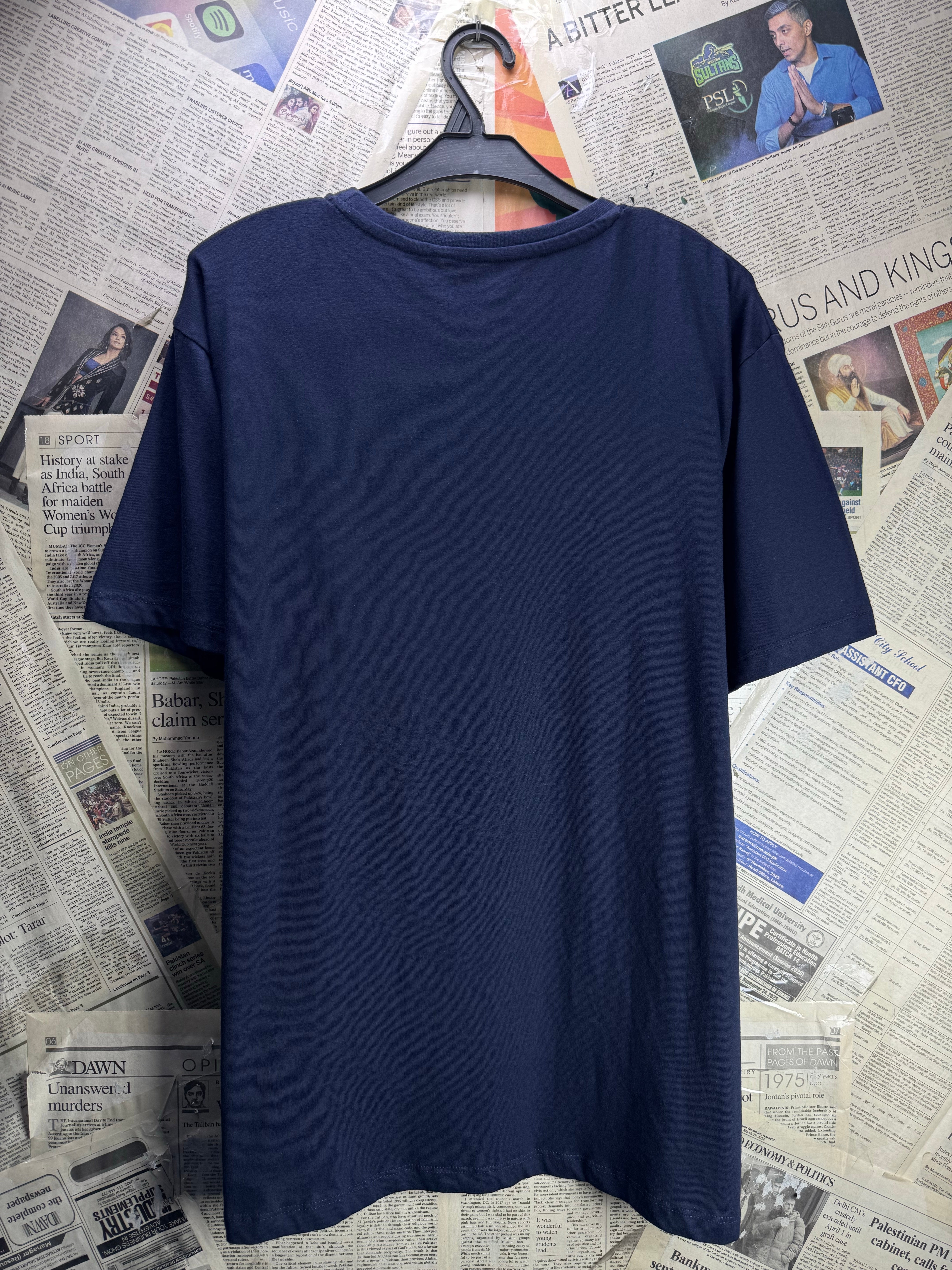 Primark® Medium | Chest: 22" | Black | T-Shirt | Cotton | 4644 - Genuine Maal