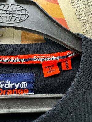 Superdry® XS | Chest: 17.5" | T-Shirt | Black | Cotton | 4437 - Genuine Maal