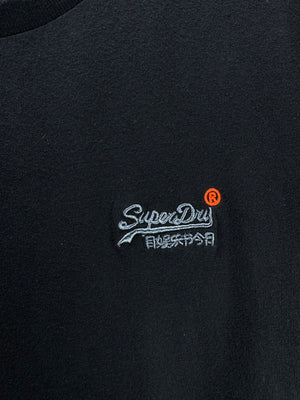Superdry® XS | Chest: 17.5" | T-Shirt | Black | Cotton | 4437 - Genuine Maal