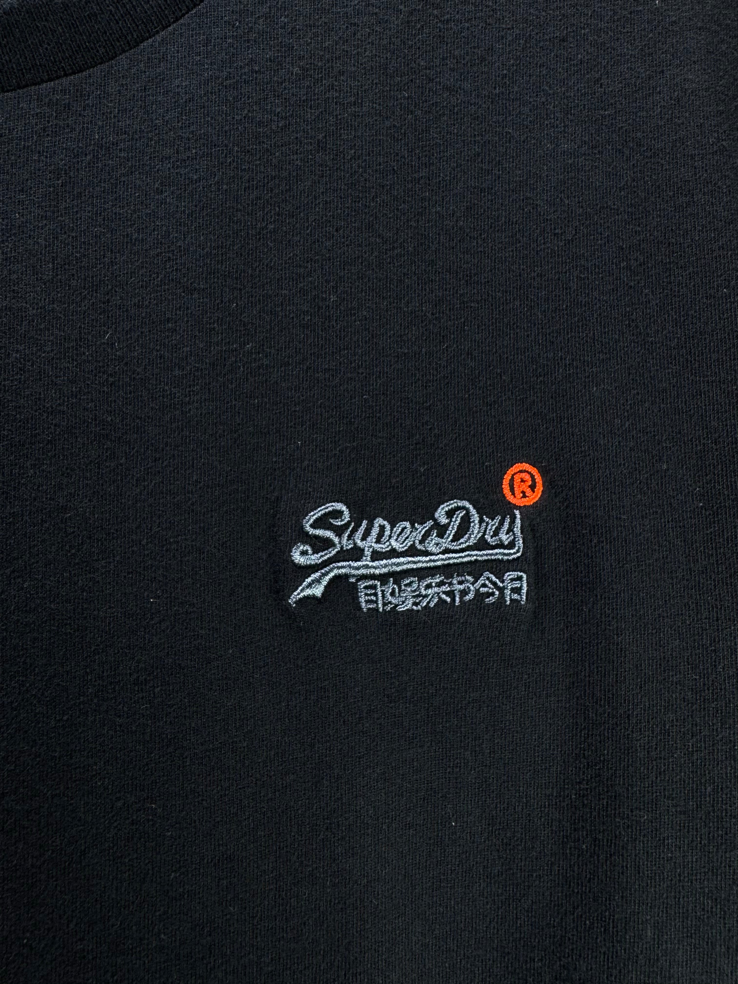 Superdry® XS | Chest: 17.5" | T-Shirt | Black | Cotton | 4437 - Genuine Maal