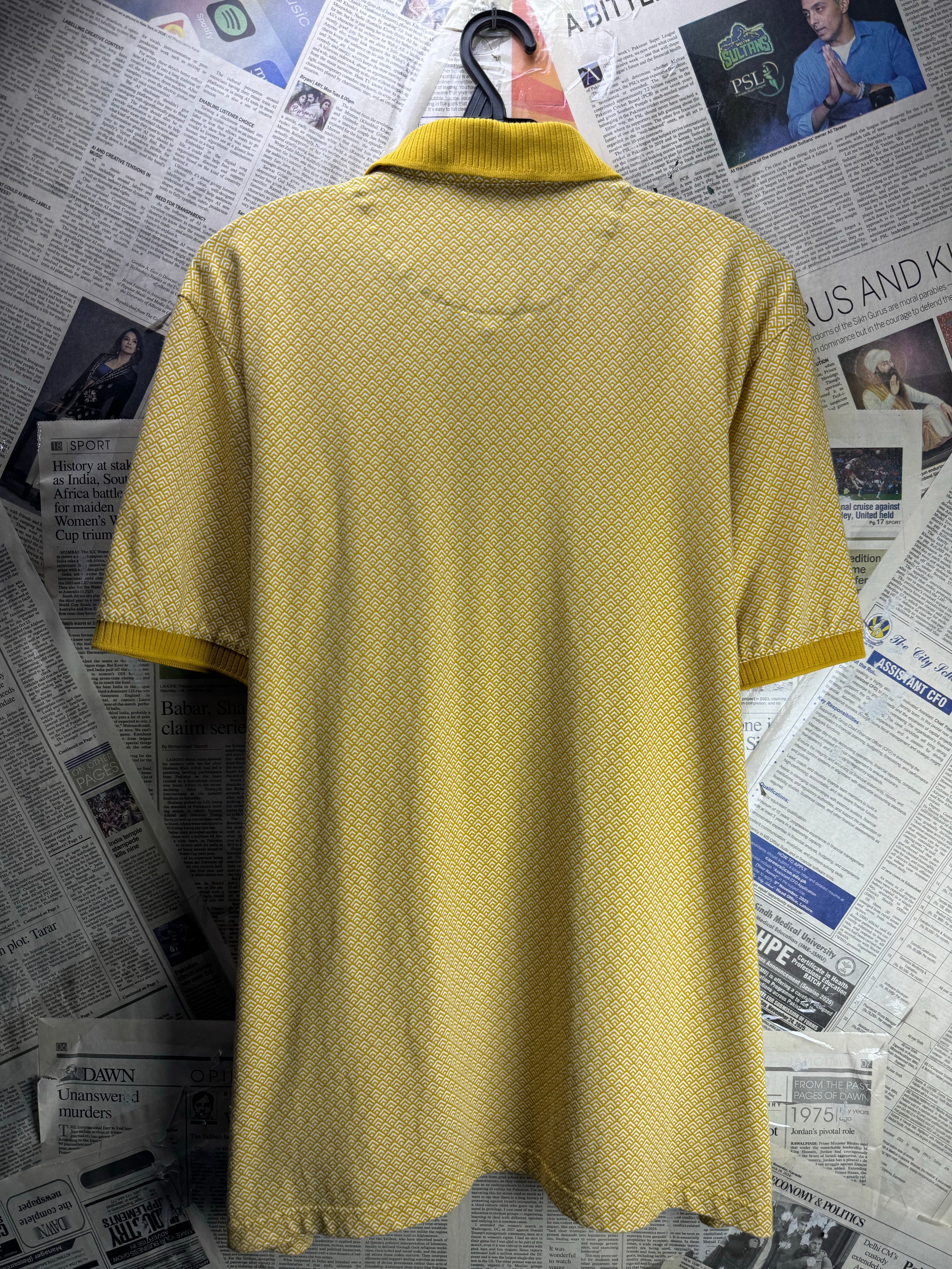Ted Baker® Medium | Chest: 22.5" | Yellow | Polo Shirt | Cotton | 4448 - Genuine Maal