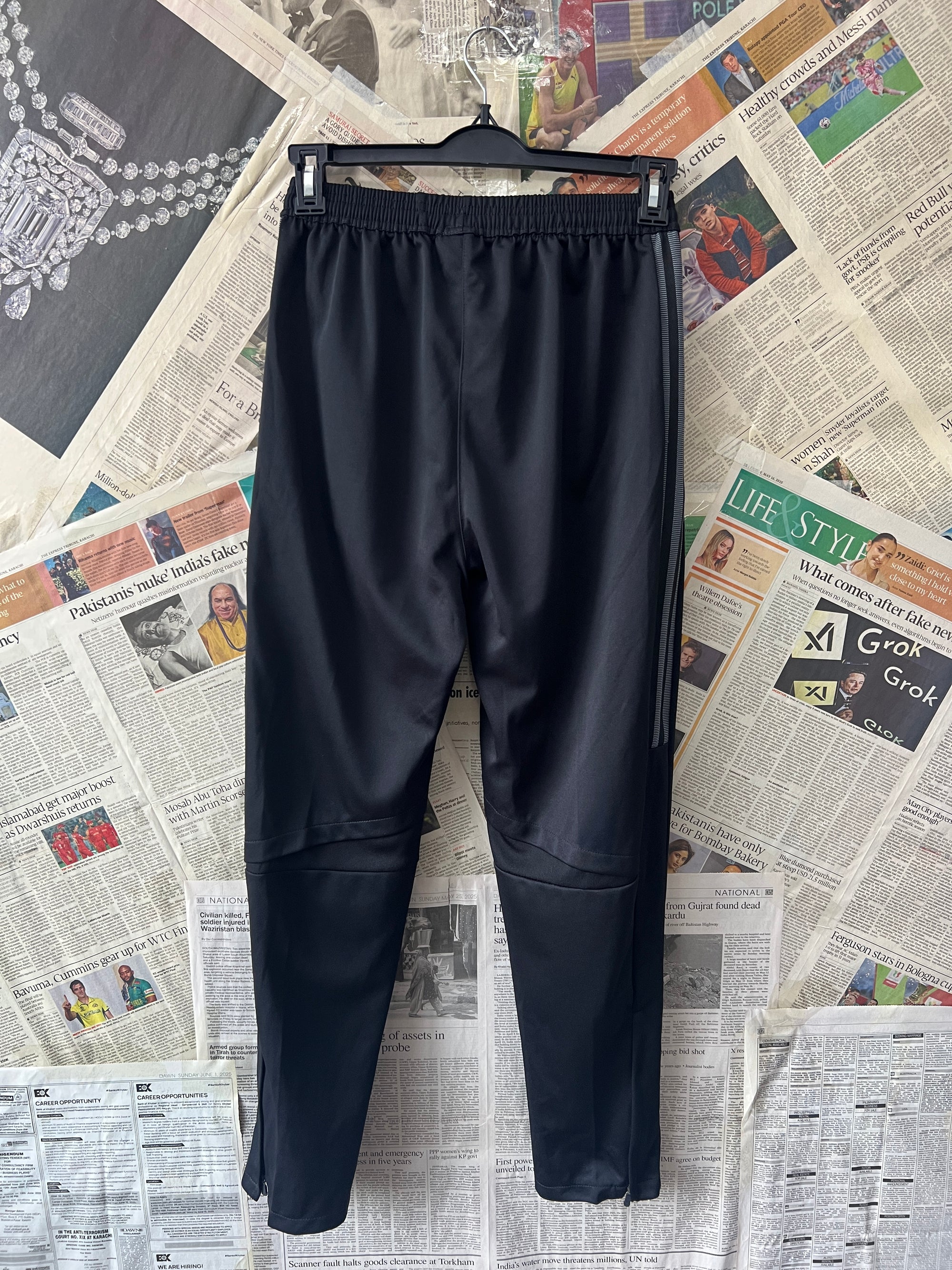 Adid*s® Waist: 24" to 26" | Black | Trouser | 1067 - Genuine Maal