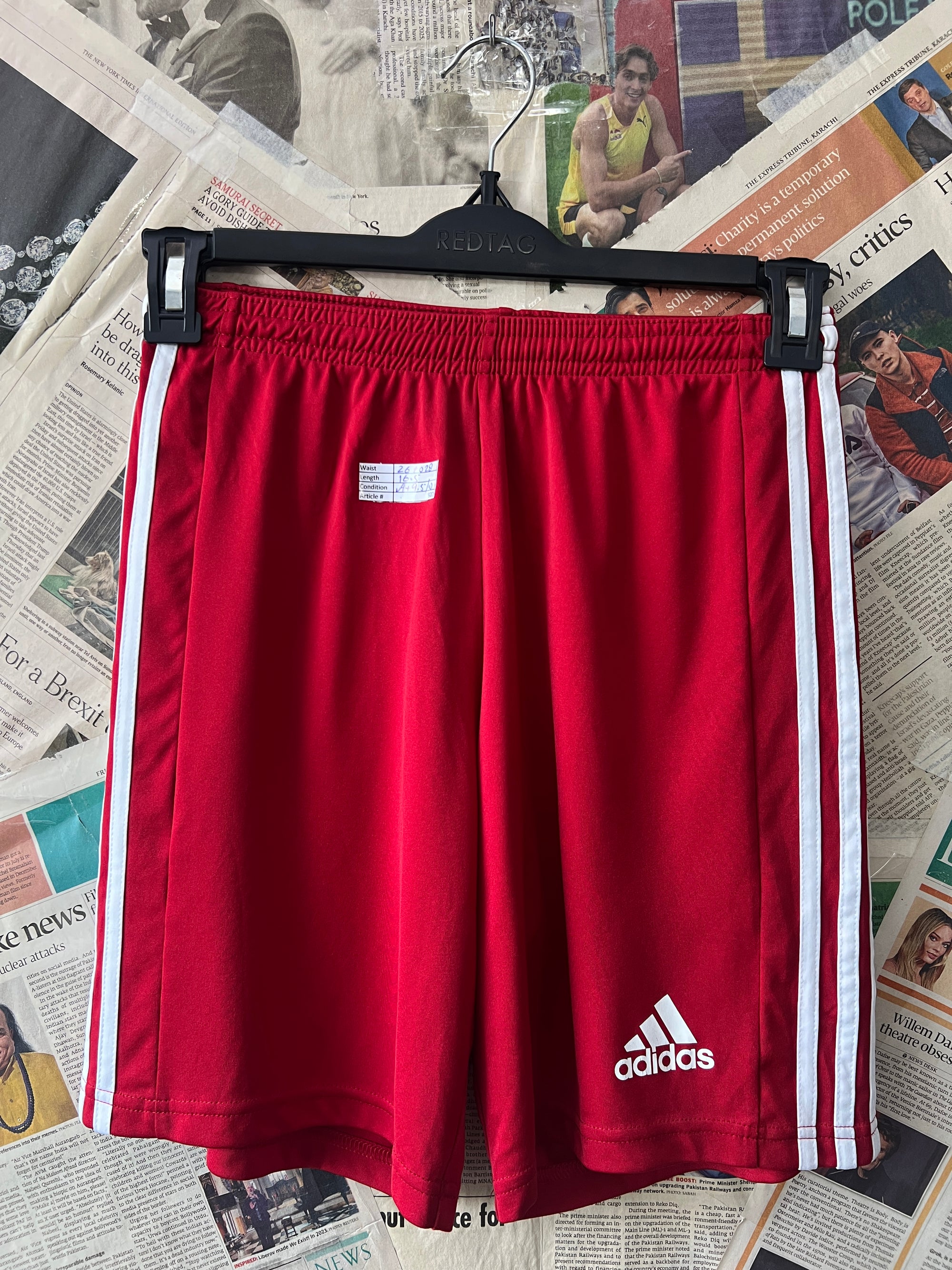 Adid*s® Waist: 26" to 28" | Red | Shorts | 922 - Genuine Maal