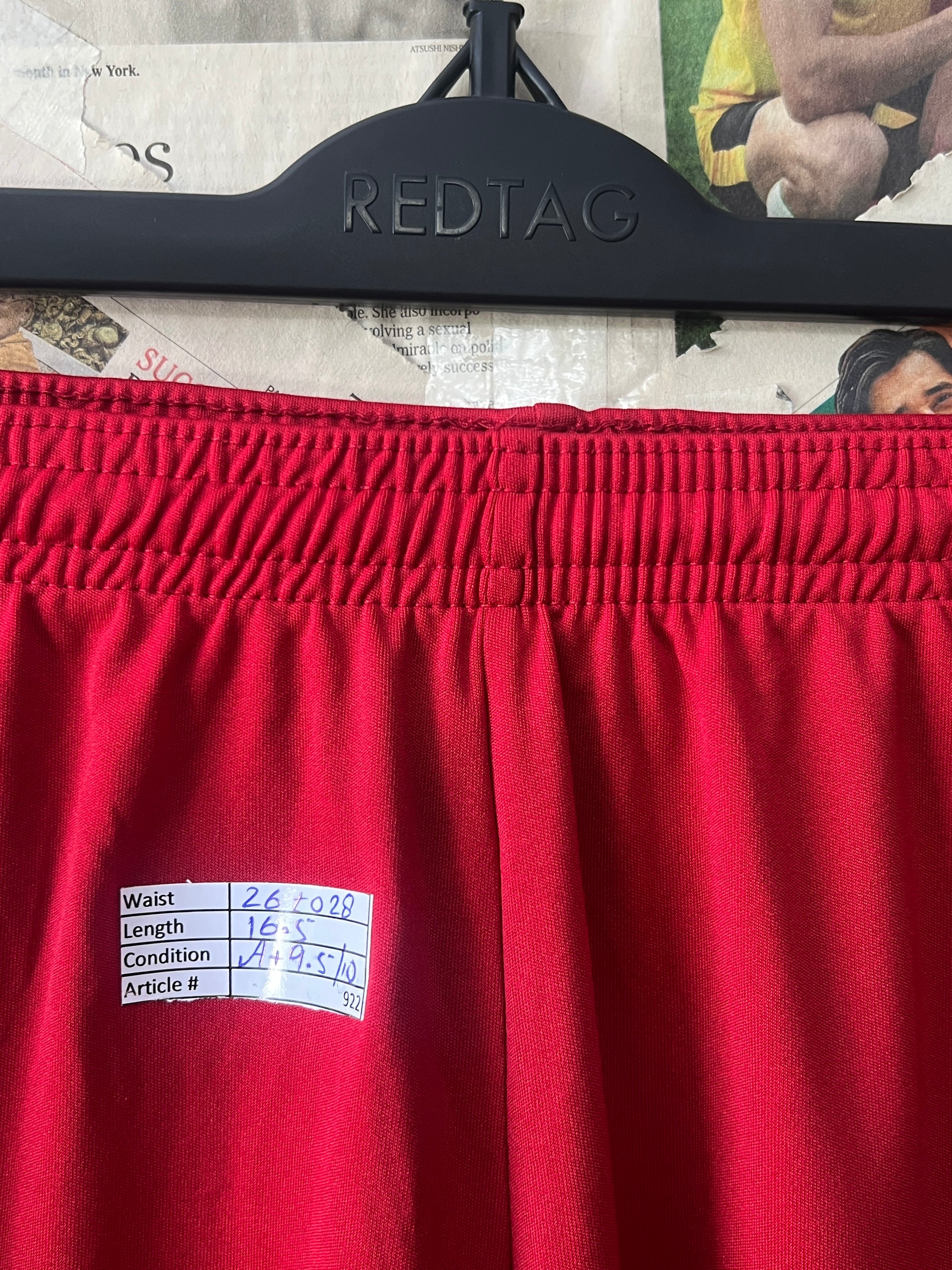 Adid*s® Waist: 26" to 28" | Red | Shorts | 922 - Genuine Maal