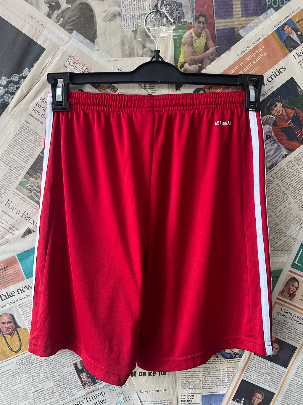 Adid*s® Waist: 26" to 28" | Red | Shorts | 922 - Genuine Maal
