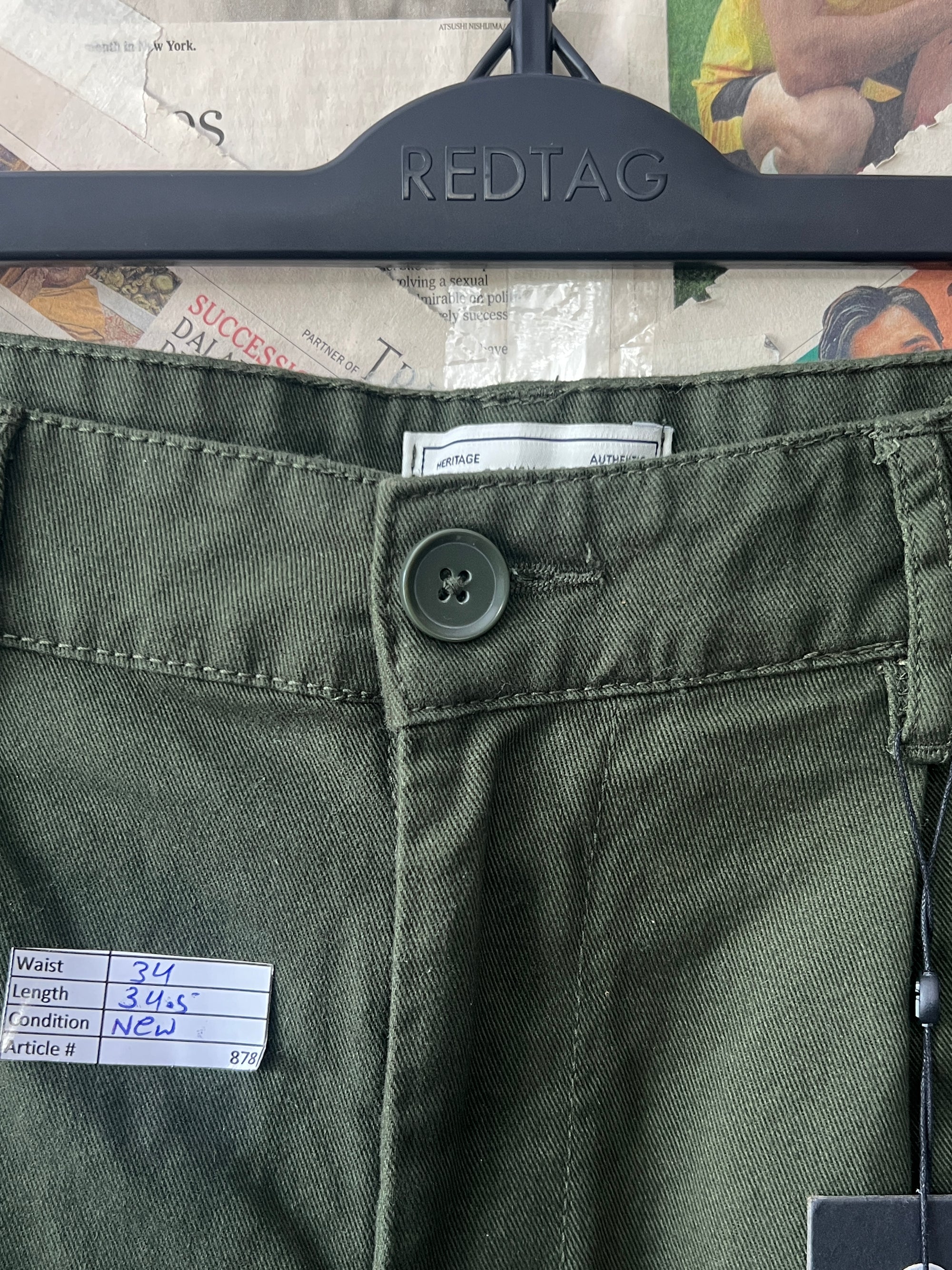 Only & Sons® Waist: 34" | Olive | Short Length Pants | 878 - Genuine Maal