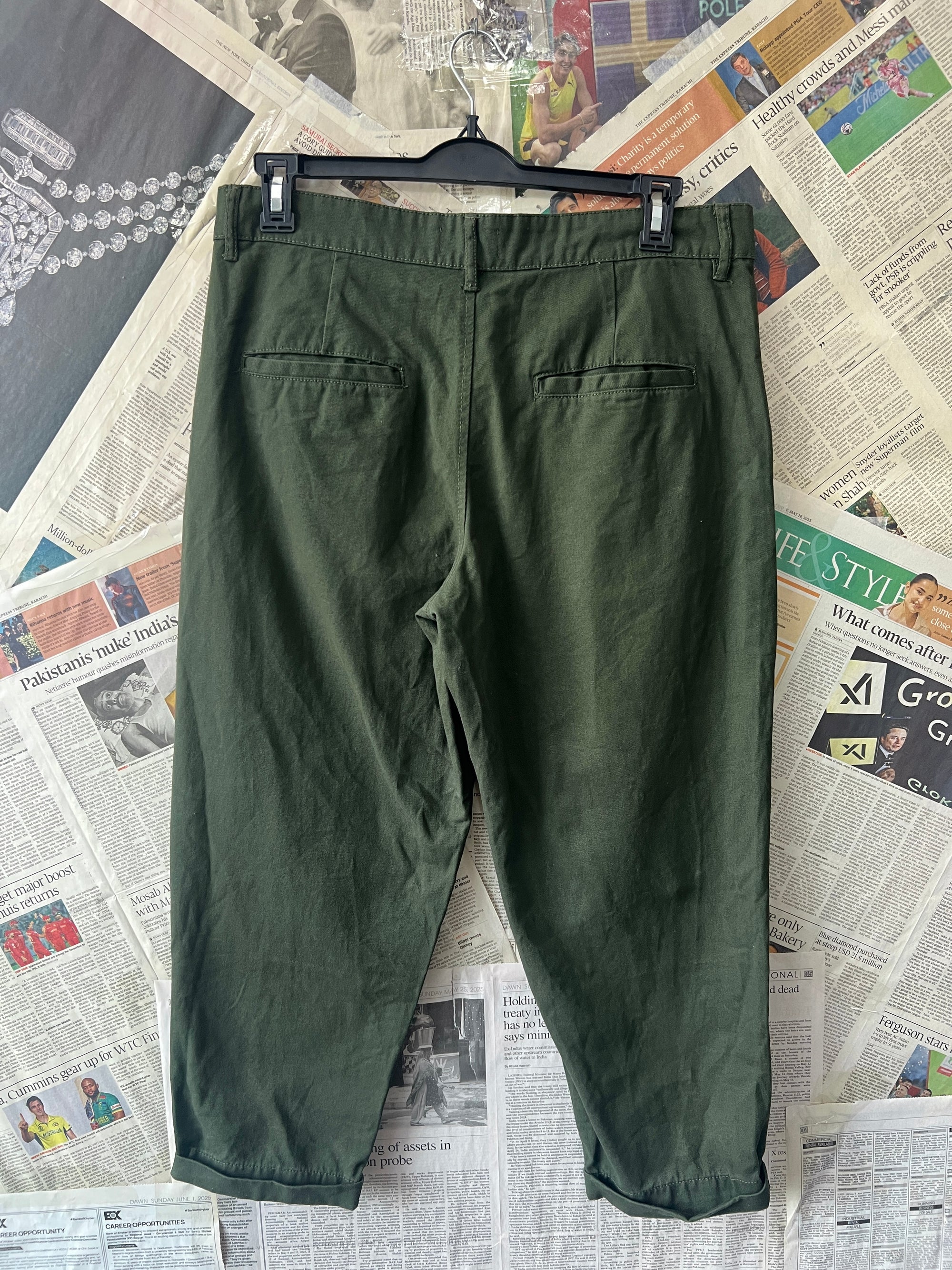 Only & Sons® Waist: 34" | Olive | Short Length Pants | 878 - Genuine Maal