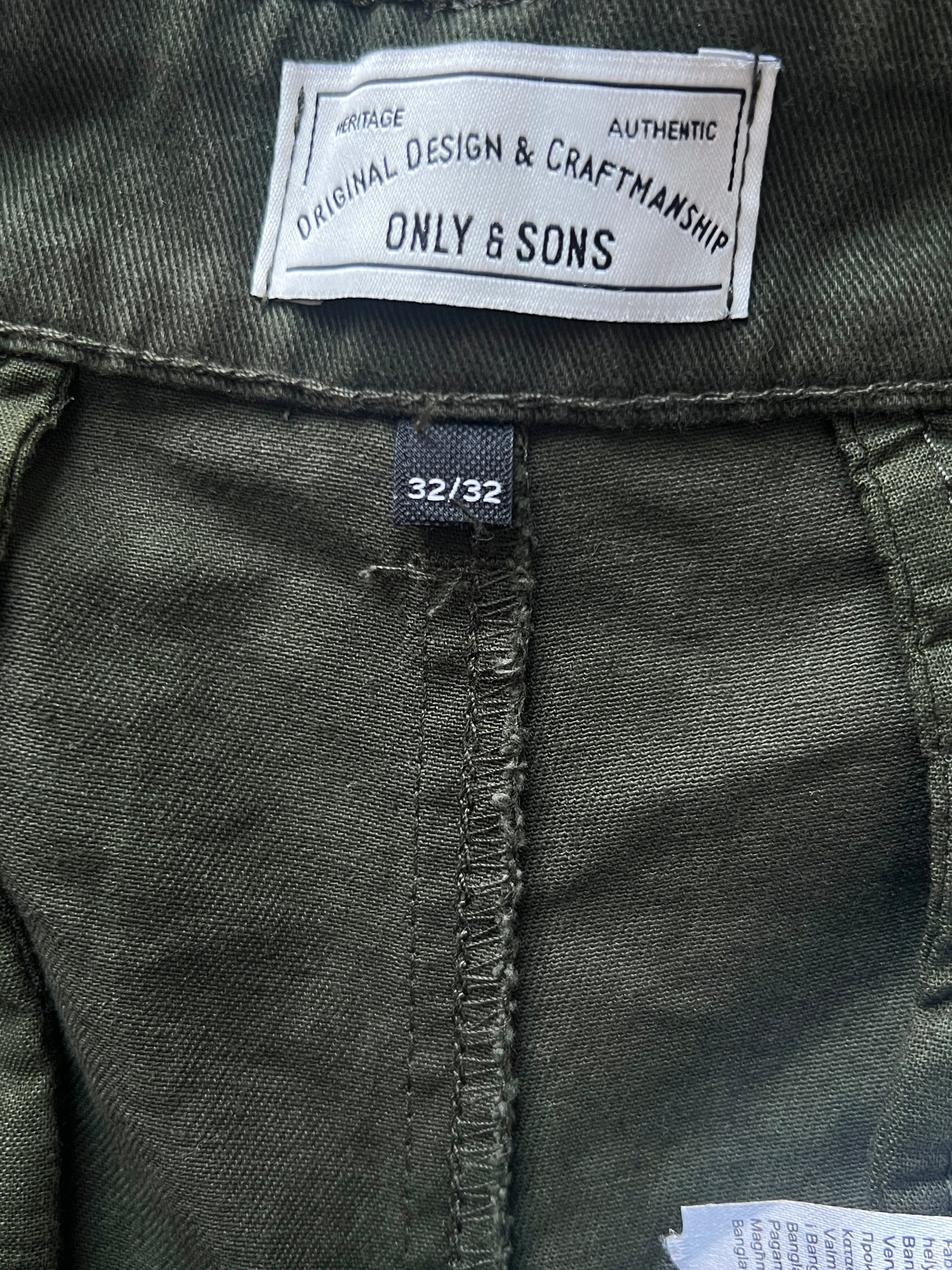 Only & Sons® Waist: 34" | Olive | Short Length Pants | 878 - Genuine Maal