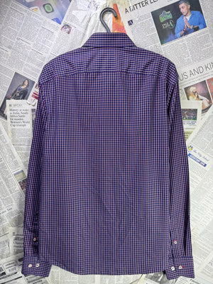 Untickit® Medium | Chest: 21.5" | Purple checks | Shirt | Cotton | 3622 - Genuine Maal