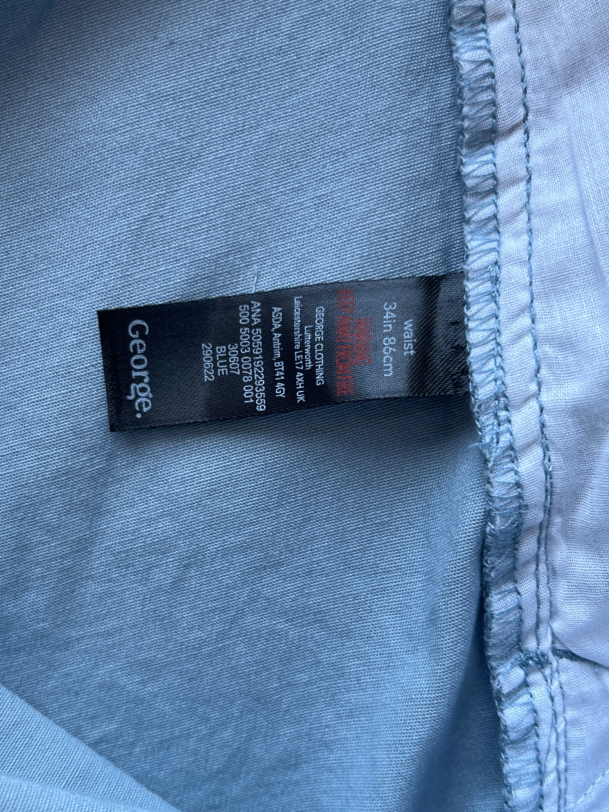 George® Waist: 34" | Pastel Blue | Shorts | 923 - Genuine Maal