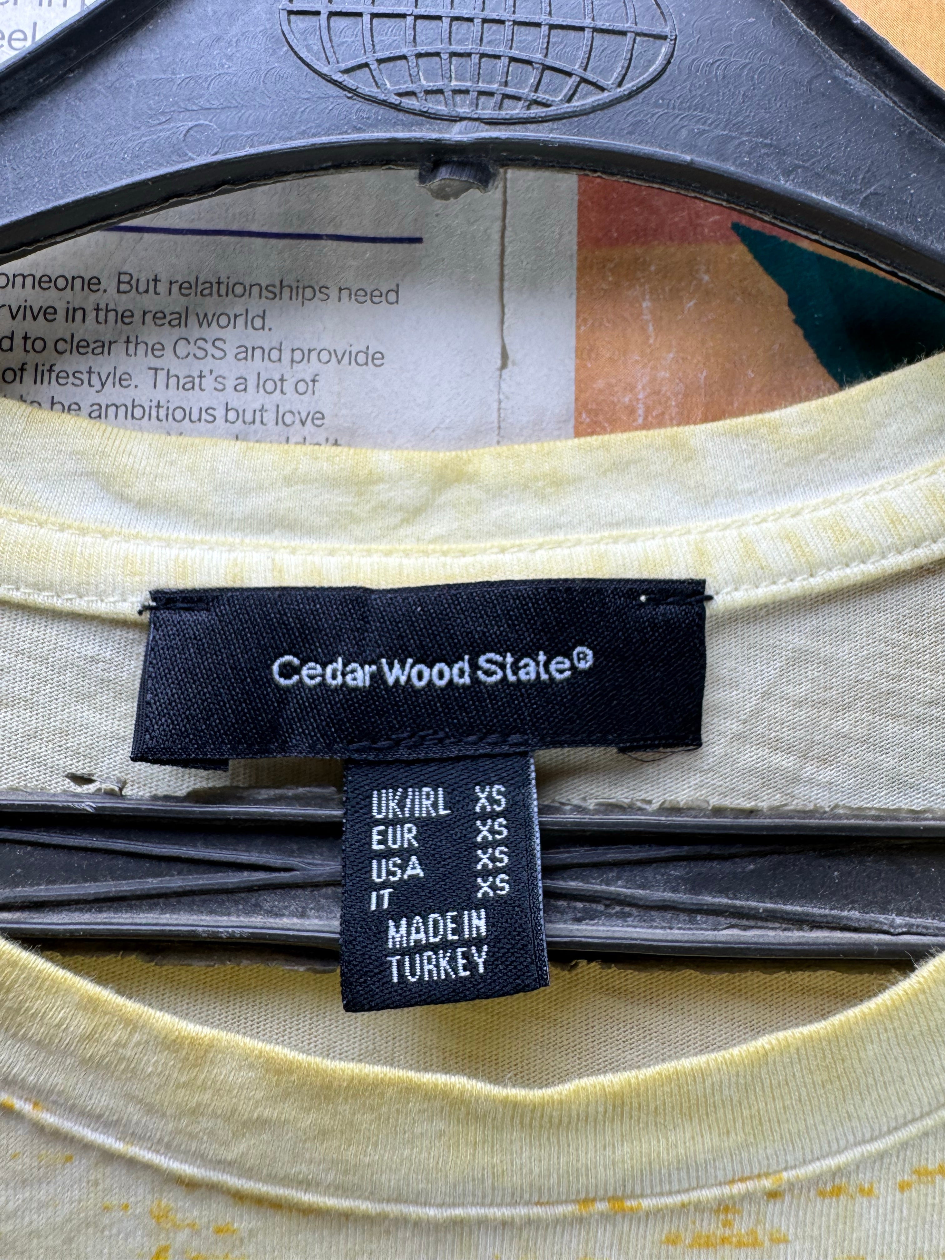 Cedarwood State® XS | Chest: 18" | T-Shirt | Yellow | Cotton | 4431 - Genuine Maal