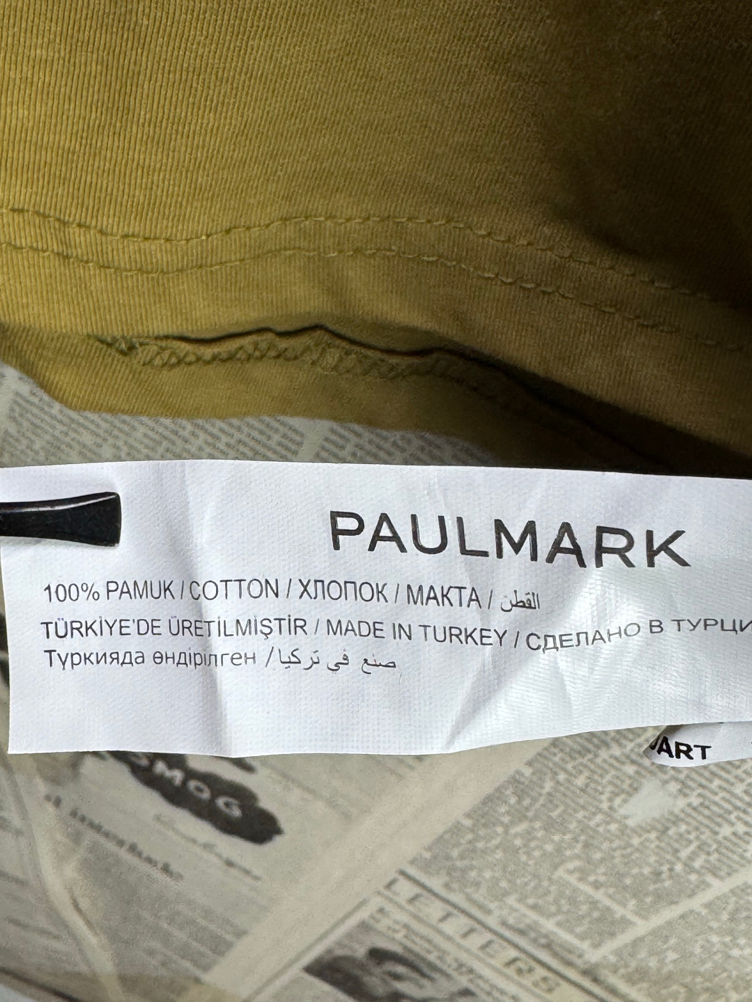 PaulMark® Medium | Chest: 22" | Mustard | T-Shirt | Cotton | 3626 - Genuine Maal