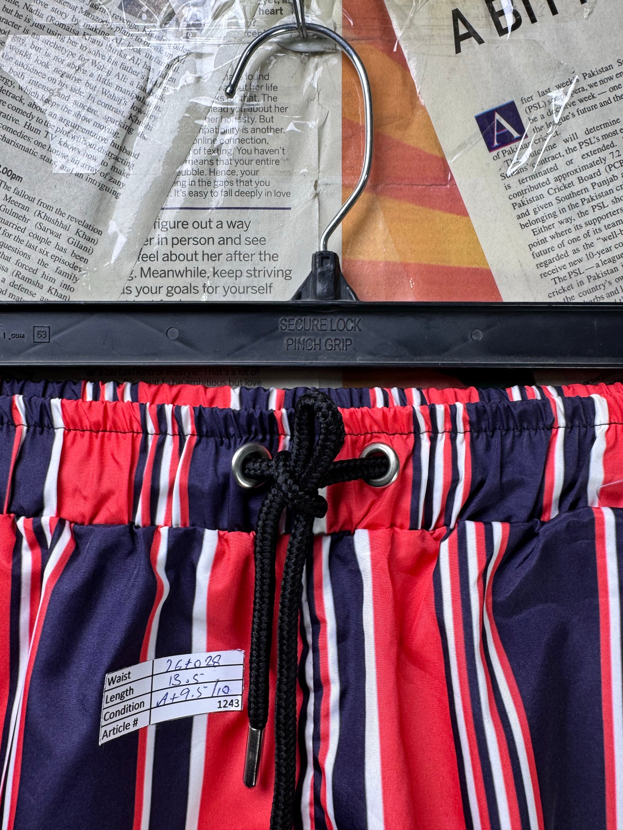 Man® Waist: 26" to 28"| Red and Navy Blue | Swim Shorts | Poly | Inner: Mesh | 1243 - Genuine Maal