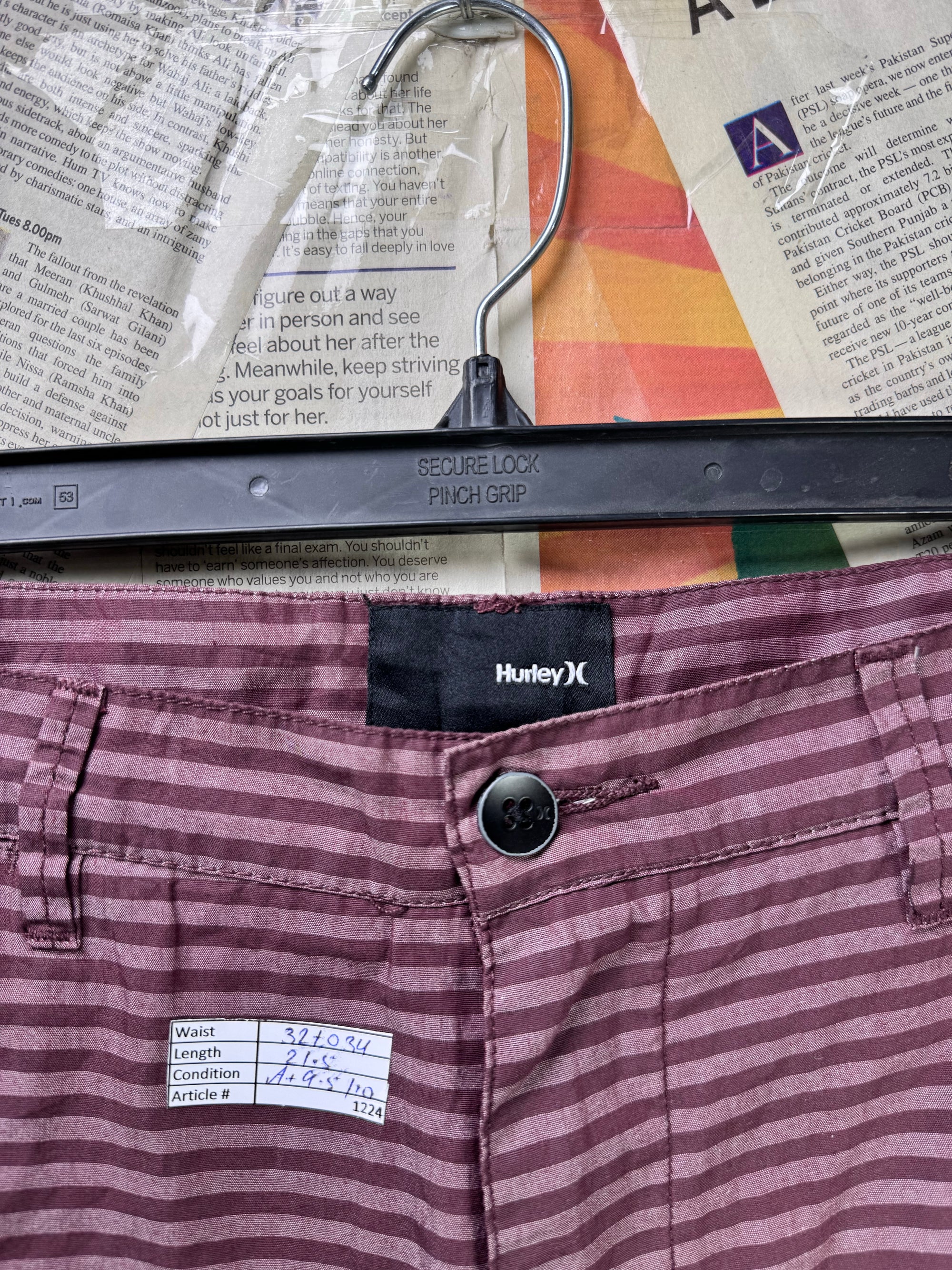 Hurley® Waist: 32" to 34" | Respberry | Golf Shorts | Cotton - Poly | 1224 - Genuine Maal