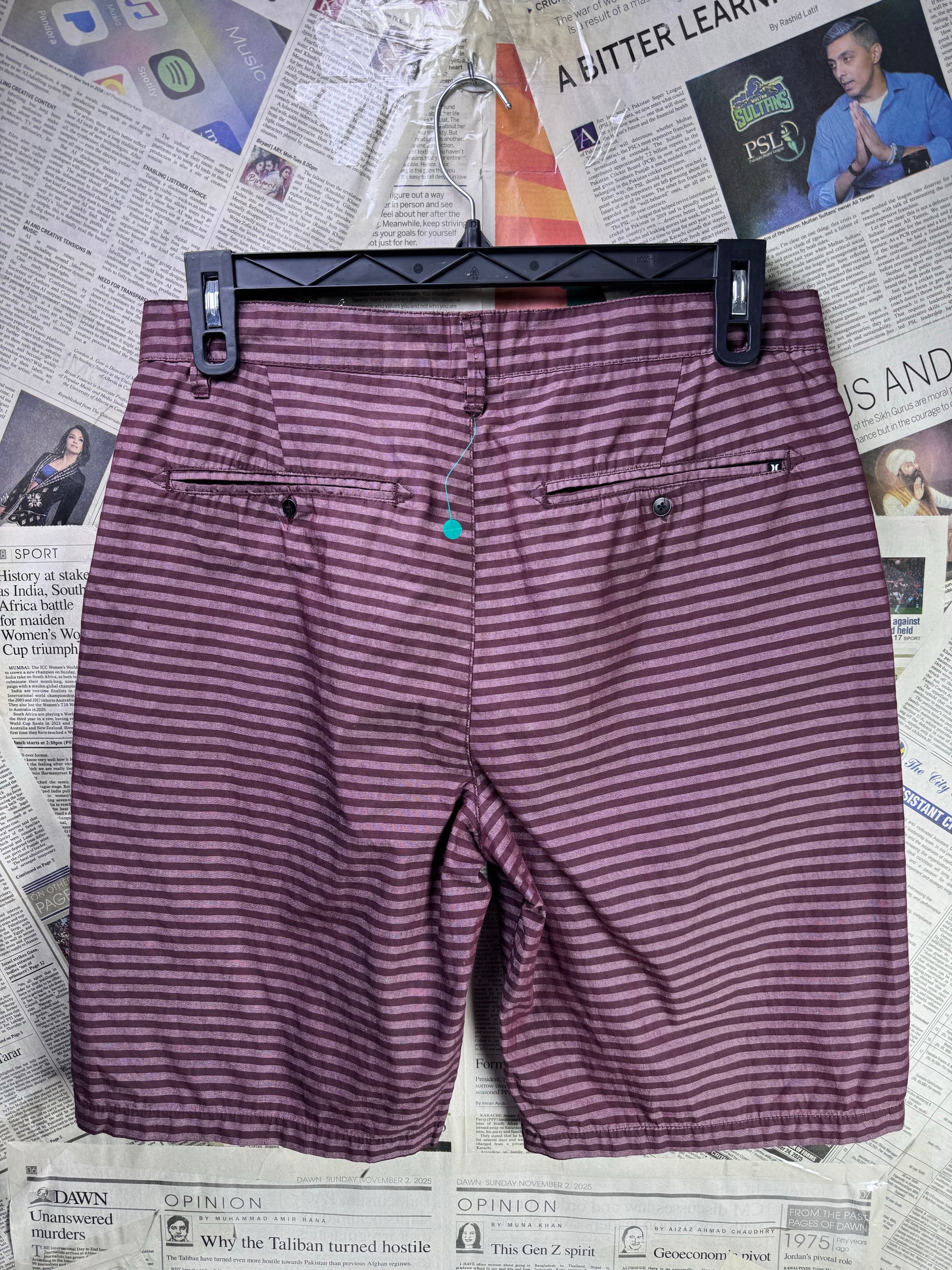 Hurley® Waist: 32" to 34" | Respberry | Golf Shorts | Cotton - Poly | 1224 - Genuine Maal