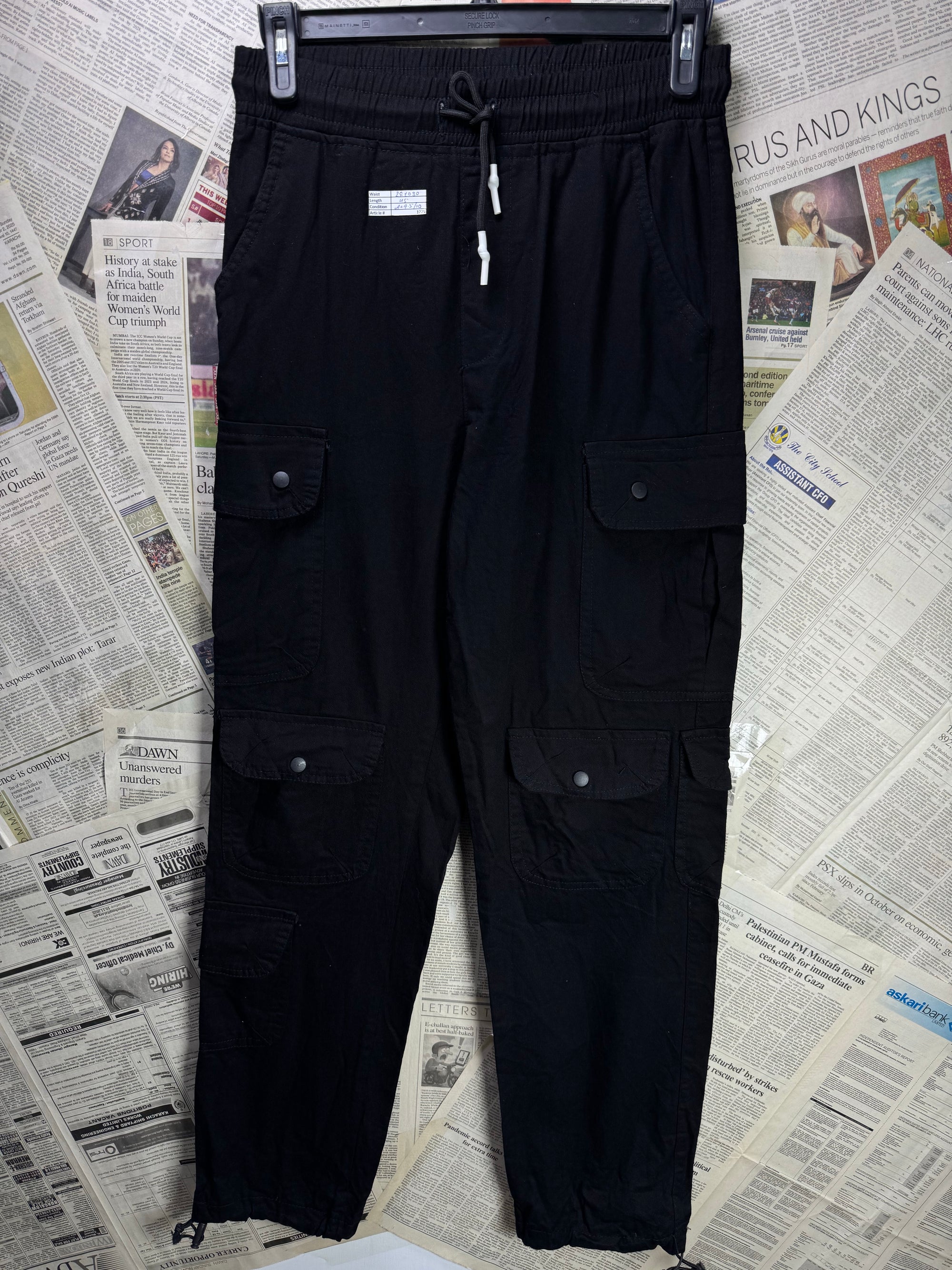 Amiri® Waist: 28" to 30" | Black | Cargo Trousers | 1225 - Genuine Maal