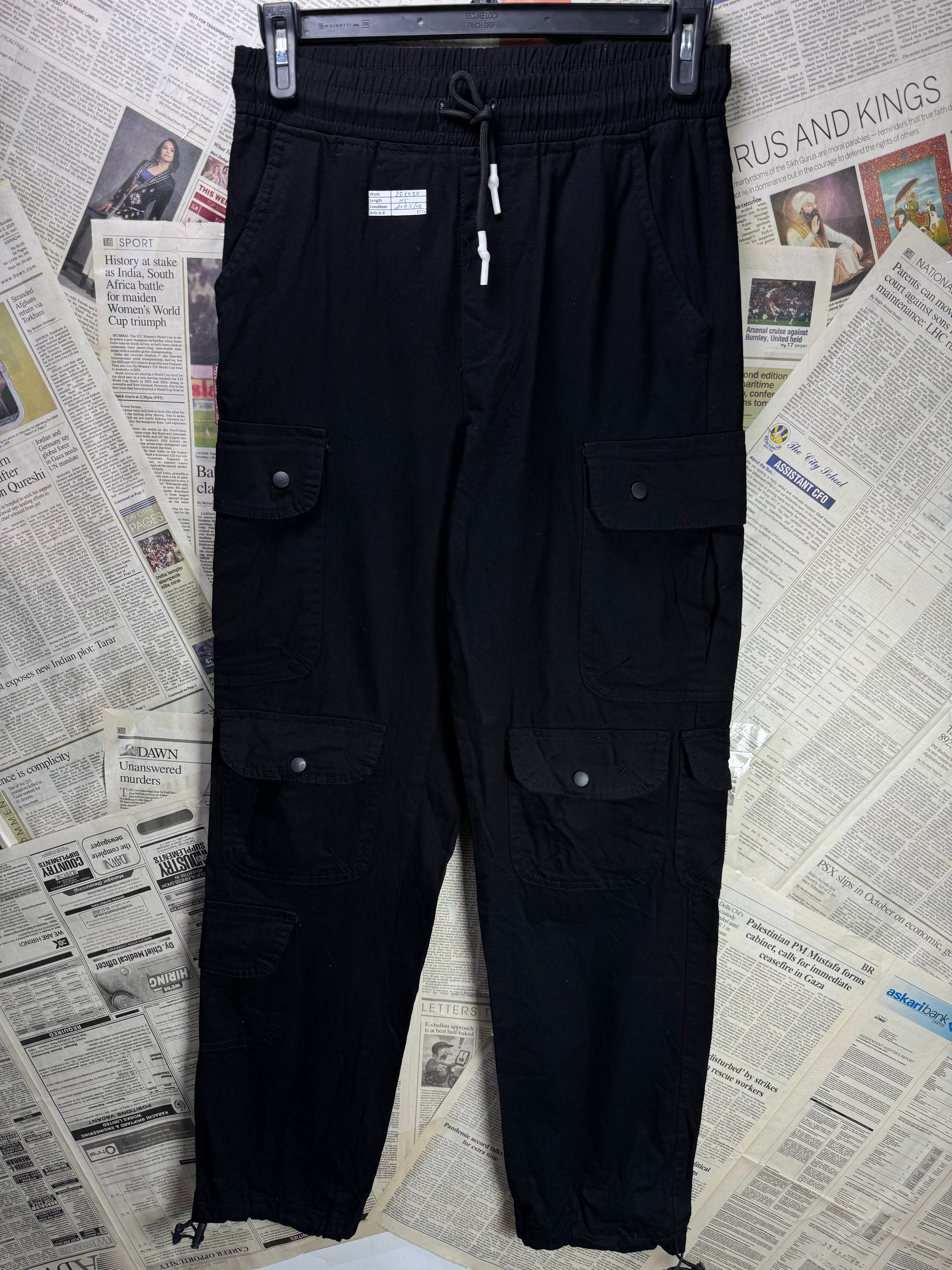 Amiri® Waist: 28" to 30" | Black | Cargo Trousers | 1225 - Genuine Maal