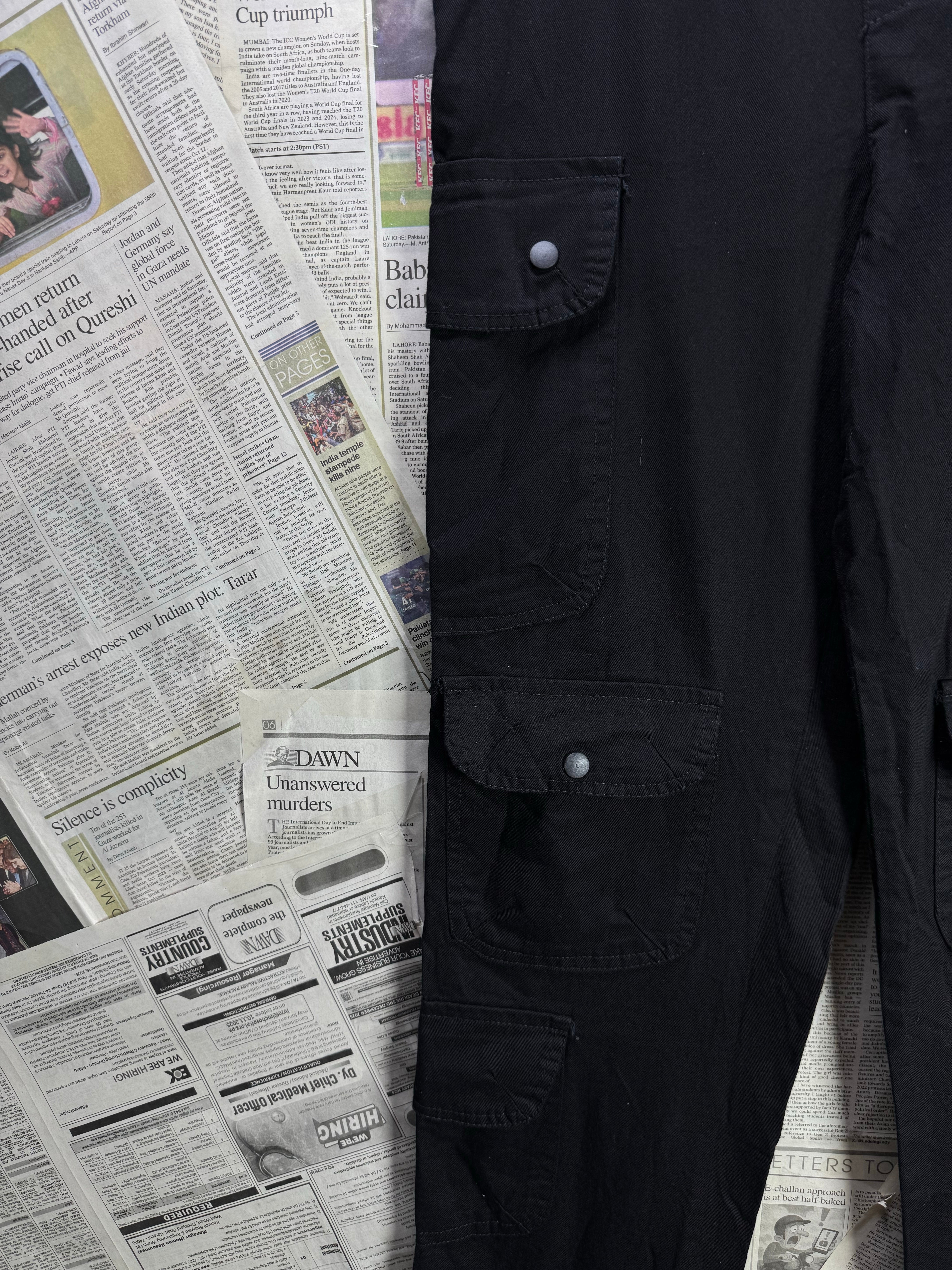 Amiri® Waist: 28" to 30" | Black | Cargo Trousers | 1225 - Genuine Maal