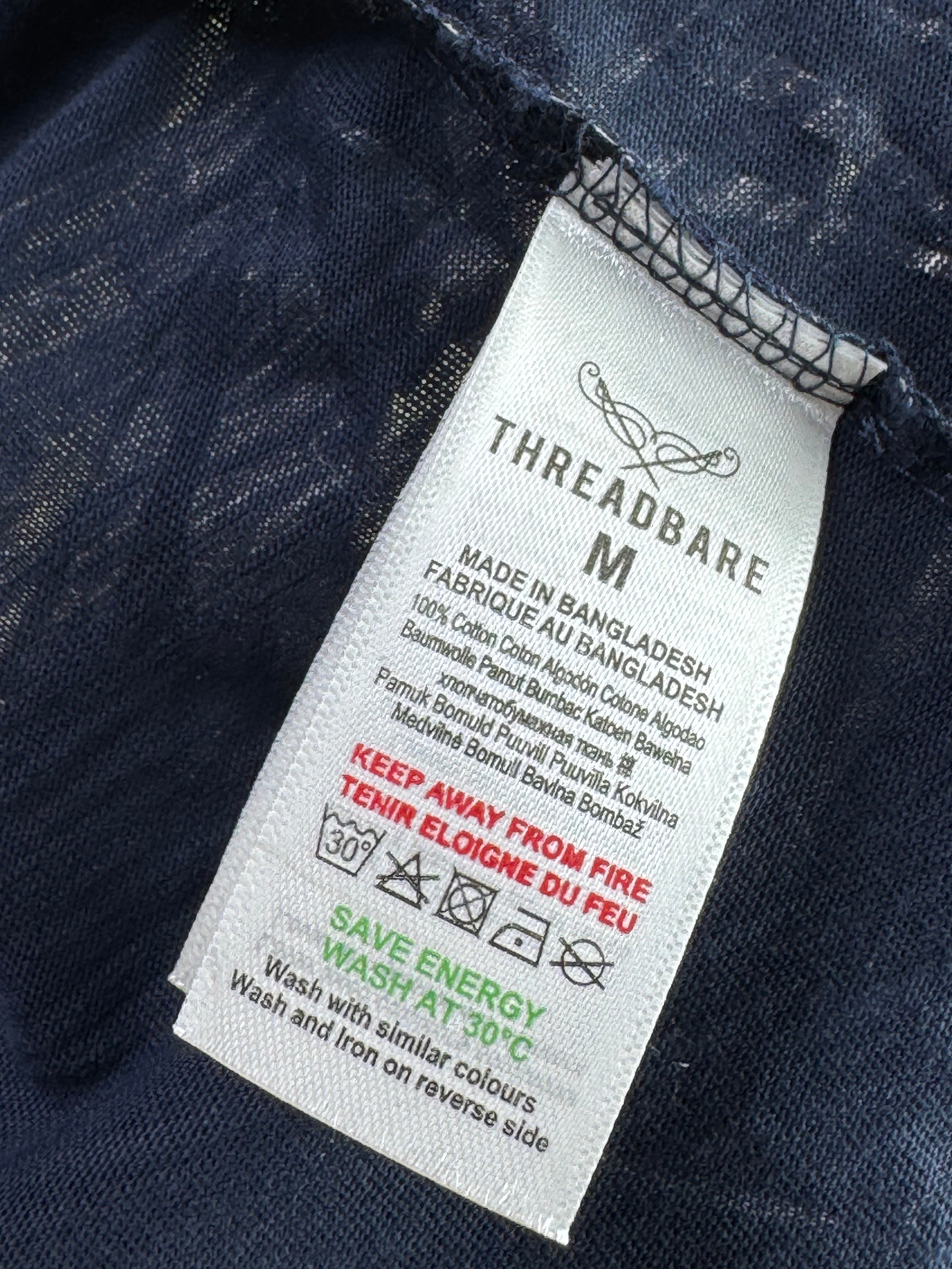 Threadbare® Small | Chest: 21" | Blue Floral | T-Shirt | Cotton | 4874 - Genuine Maal