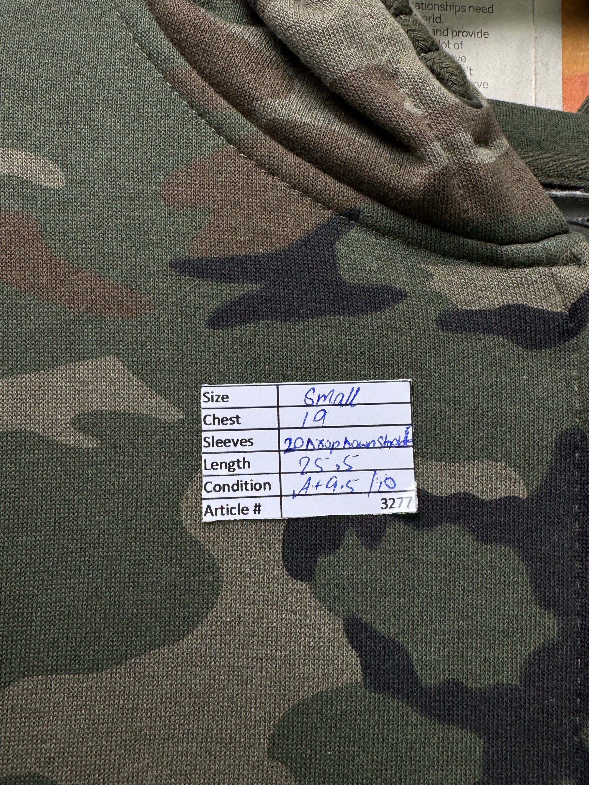 Primark® Small | Chest: 19" | Army Green | Jacket with Hoodie | Inner: Fleece | 3277 - Genuine Maal