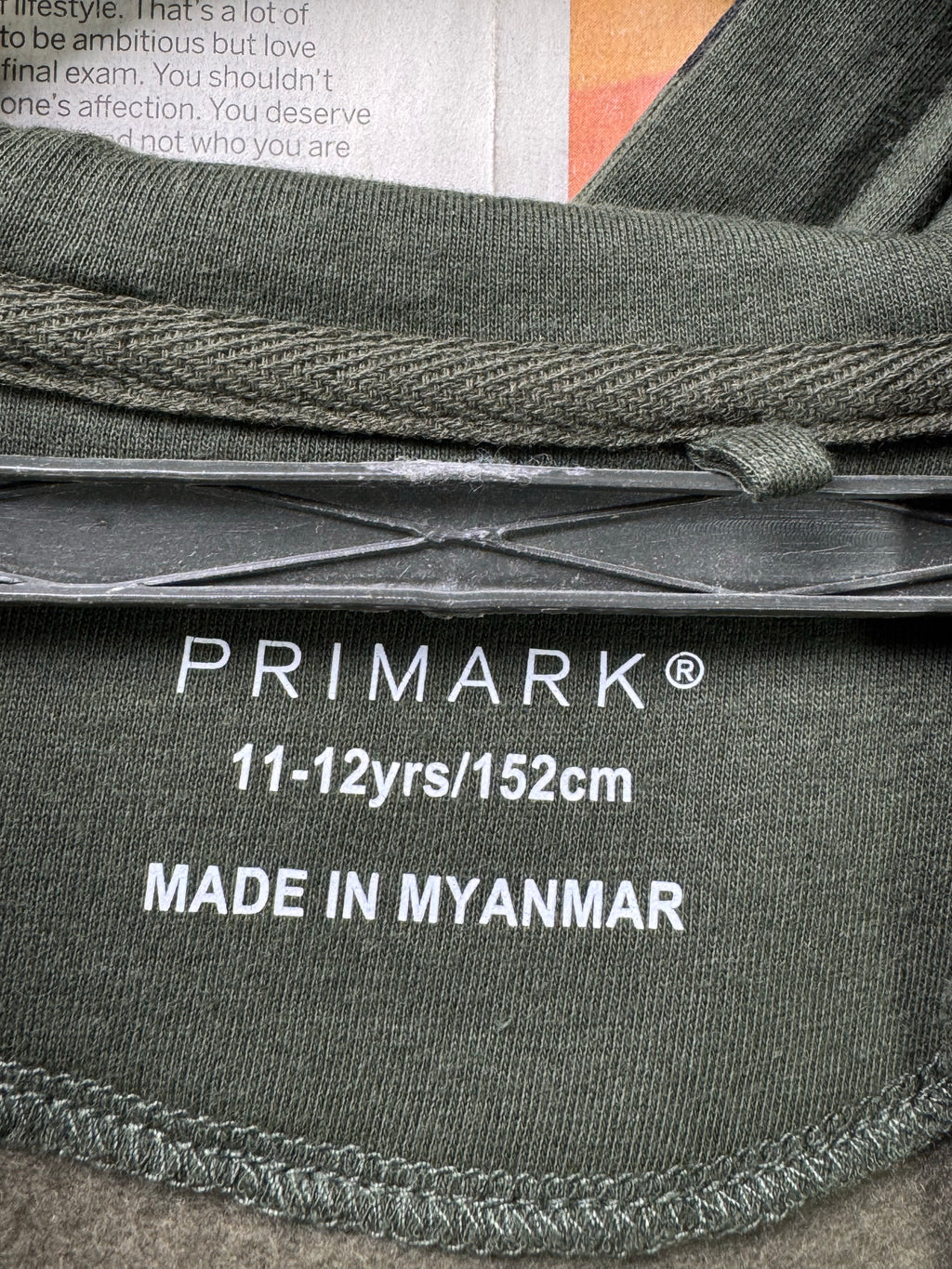 Primark® Small | Chest: 19" | Army Green | Jacket with Hoodie | Inner: Fleece | 3277 - Genuine Maal