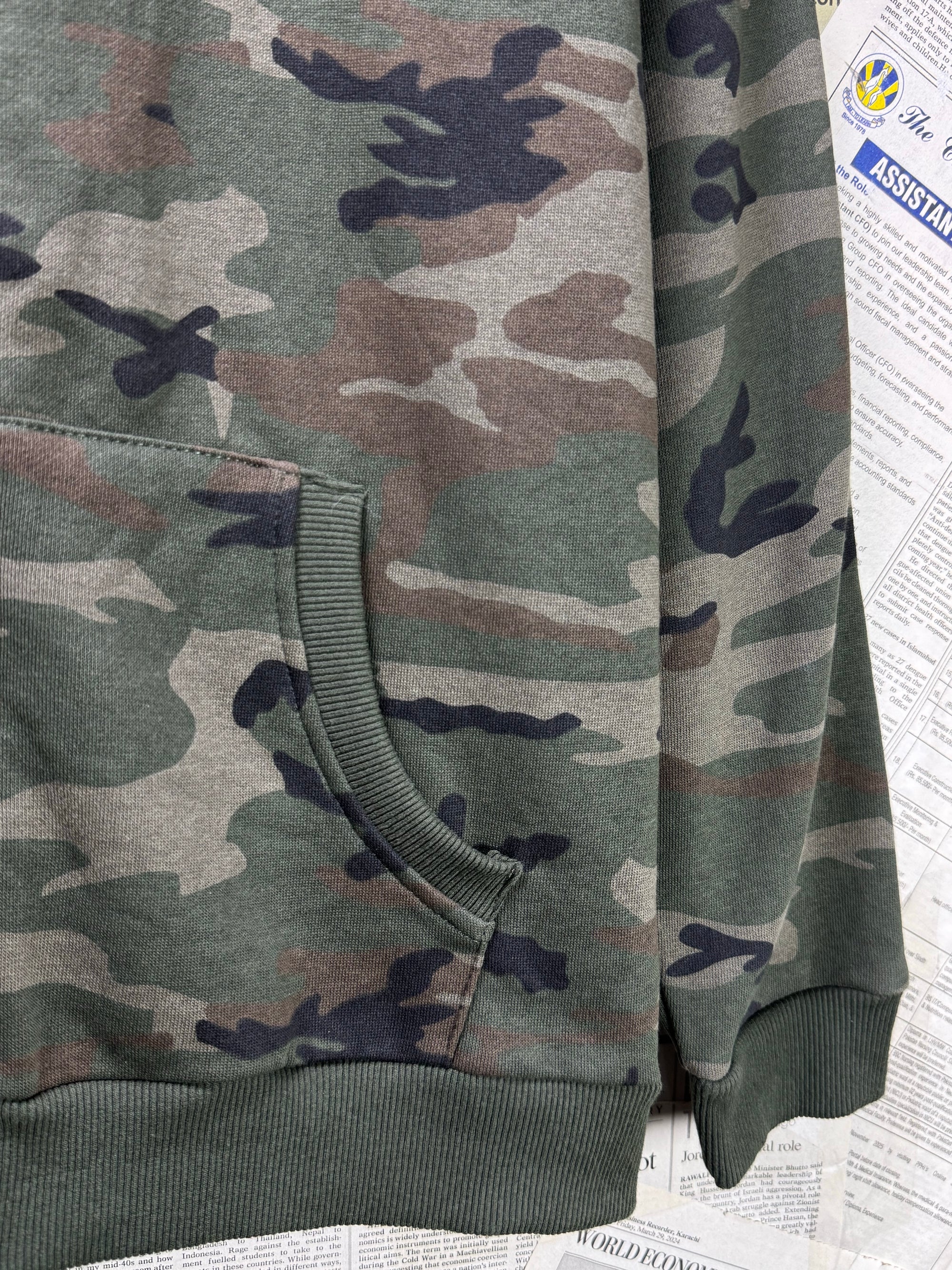 Primark® Small | Chest: 19" | Army Green | Jacket with Hoodie | Inner: Fleece | 3277 - Genuine Maal