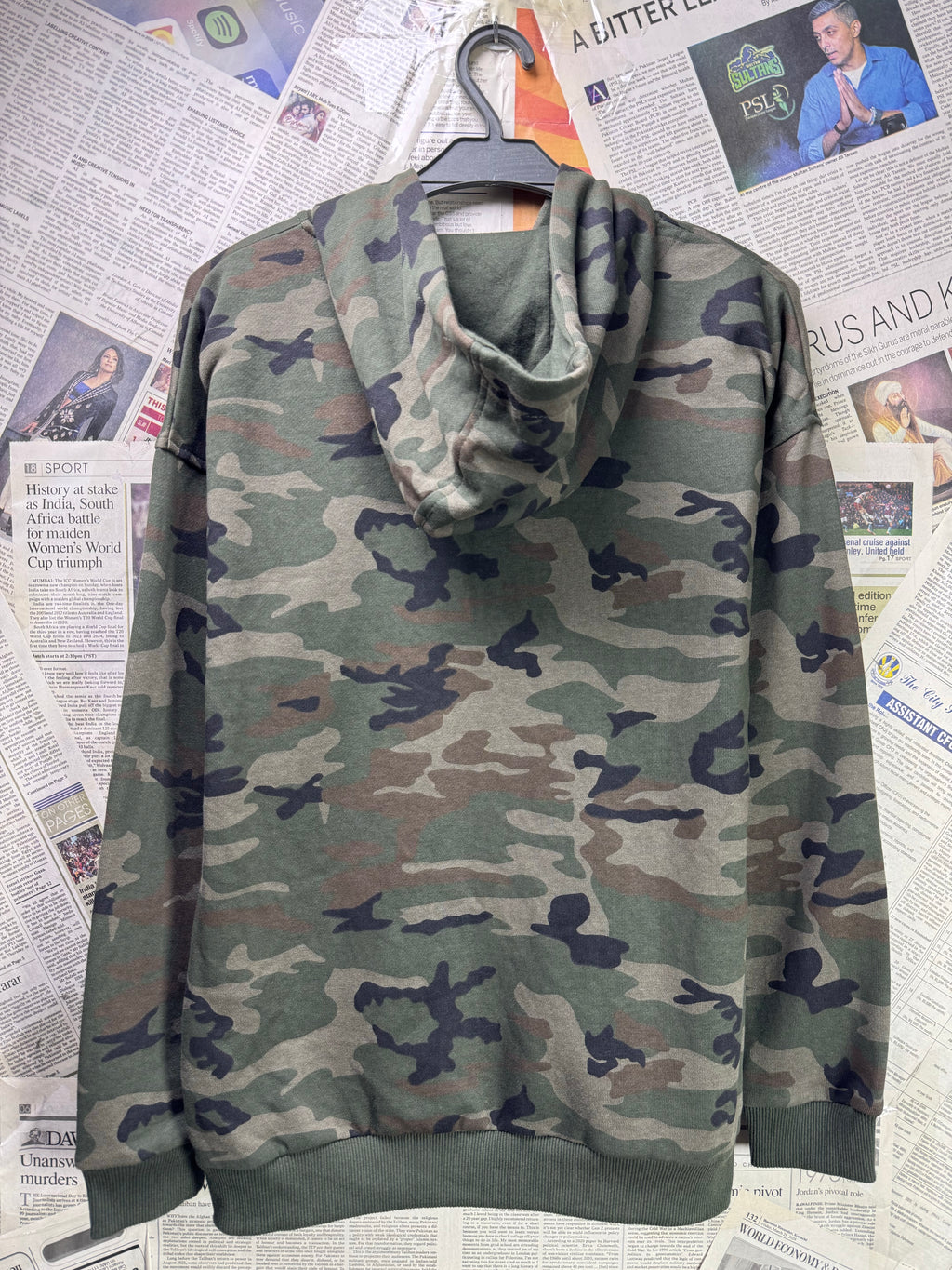 Primark® Small | Chest: 19" | Army Green | Jacket with Hoodie | Inner: Fleece | 3277 - Genuine Maal