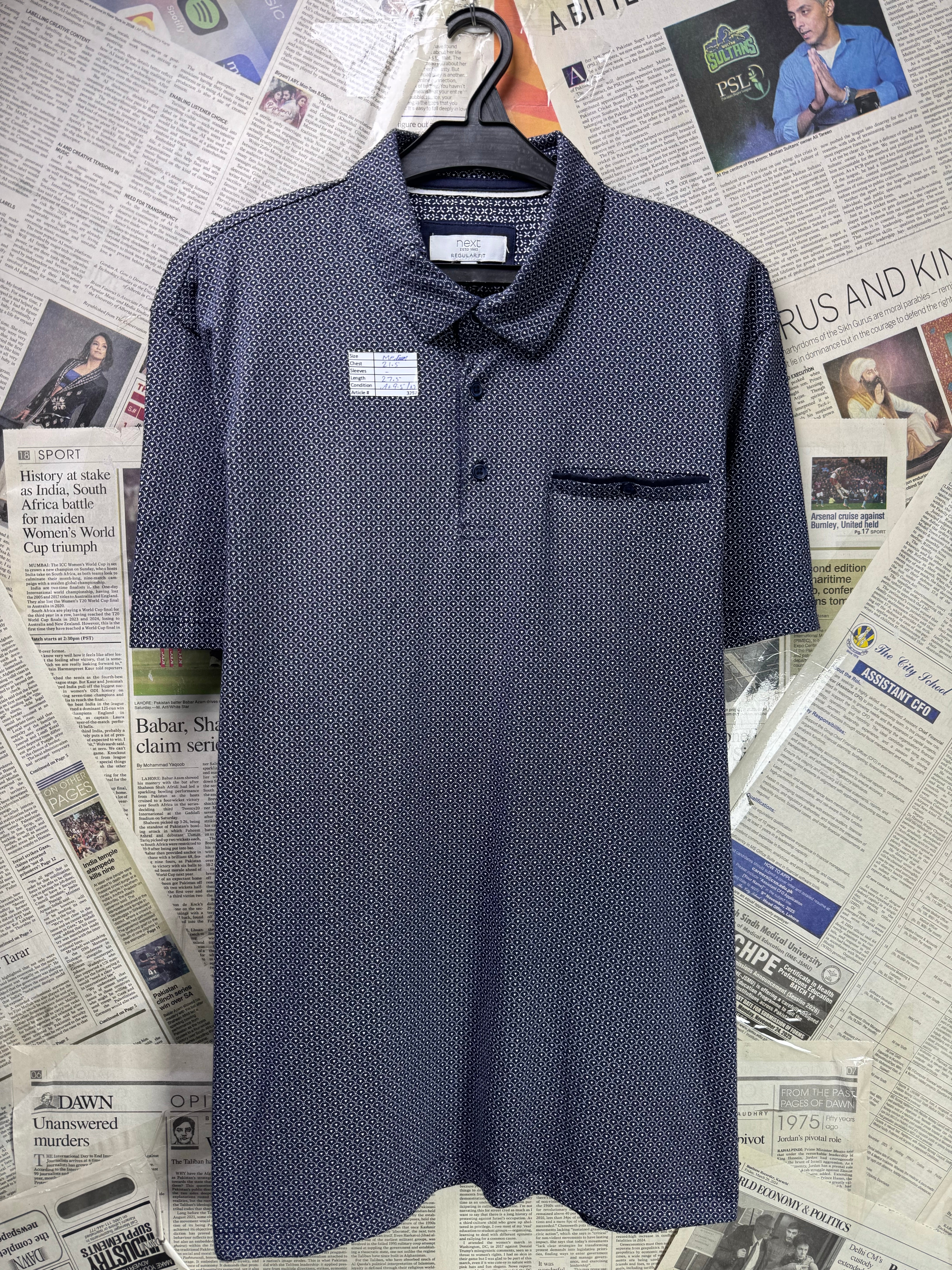 Next® Medium | Chest: 21.5" | Navy Blue | Polo | 3287 - Genuine Maal