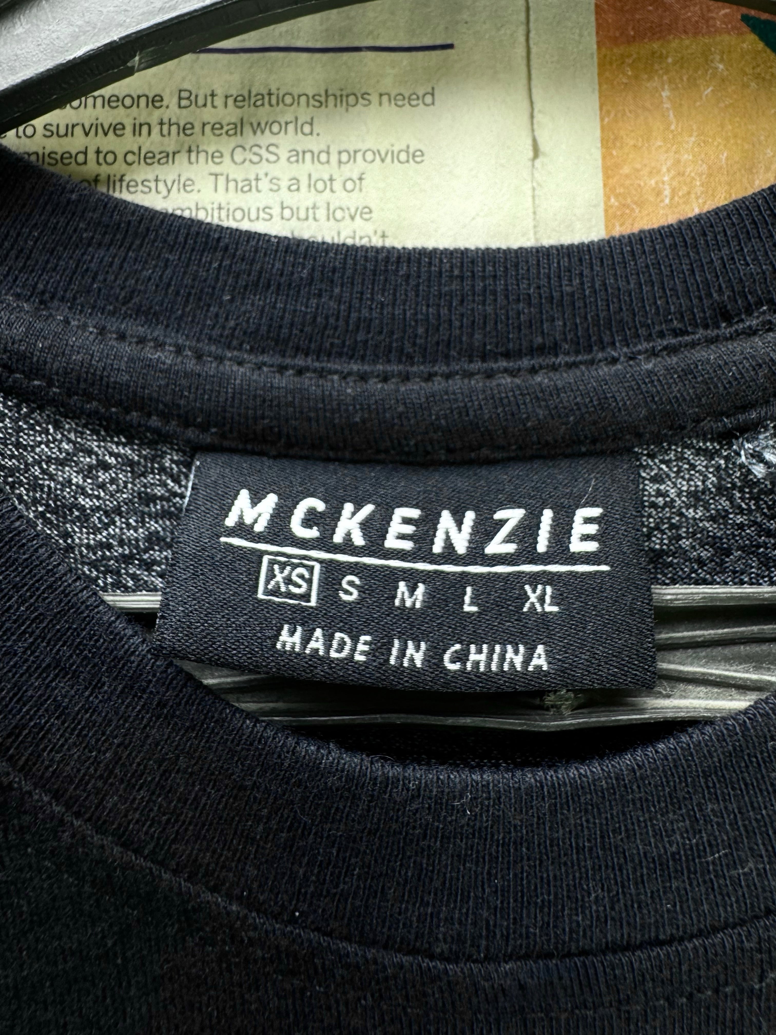 McKenzie® XS | Chest: 18" | T-Shirt | Black - Grey | Poly - Cotton | 4889 - Genuine Maal
