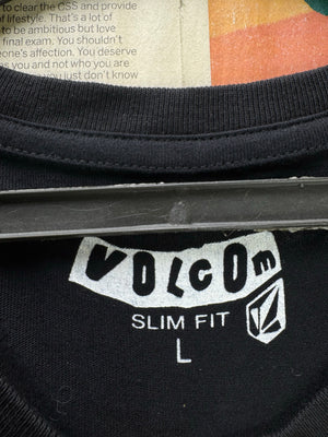 Volcom® Small | Chest: 21" | Black | T-Shirt | Cotton | 4890 - Genuine Maal