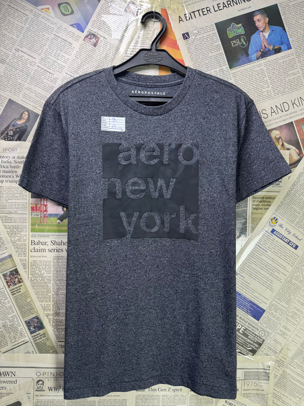 Aeropostale® XS | Chest: 18.5" | Charcoal Grey | T-Shirt | Cotton - Poly | 3293 - Genuine Maal
