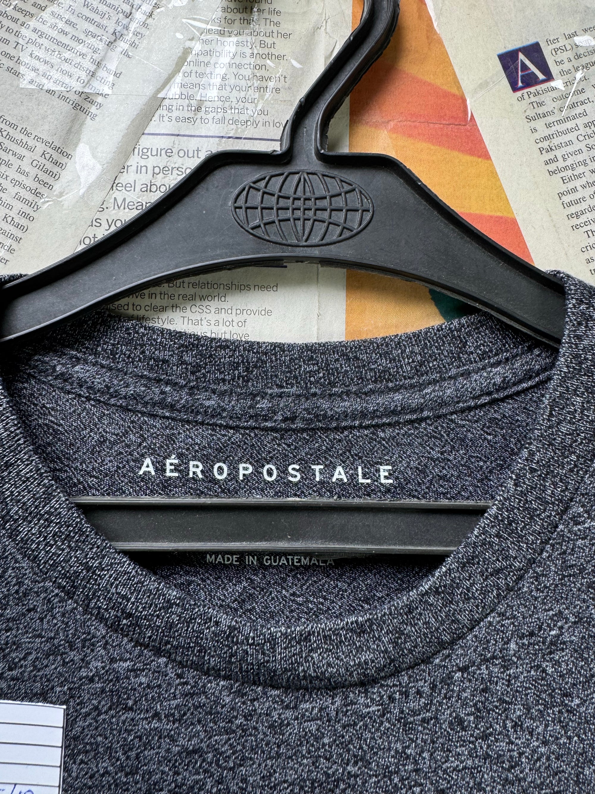 Aeropostale® XS | Chest: 18.5" | Charcoal Grey | T-Shirt | Cotton - Poly | 3293 - Genuine Maal