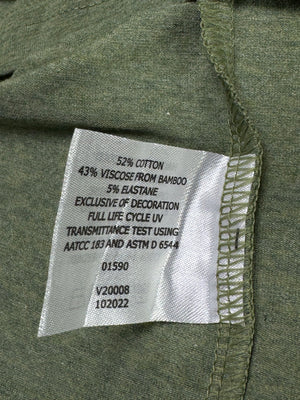 Coolibar® Medium | Chest: 21.5" | Moss Green | T-Shirt | Cotton - Viscose - Elastane | 3300 - Genuine Maal