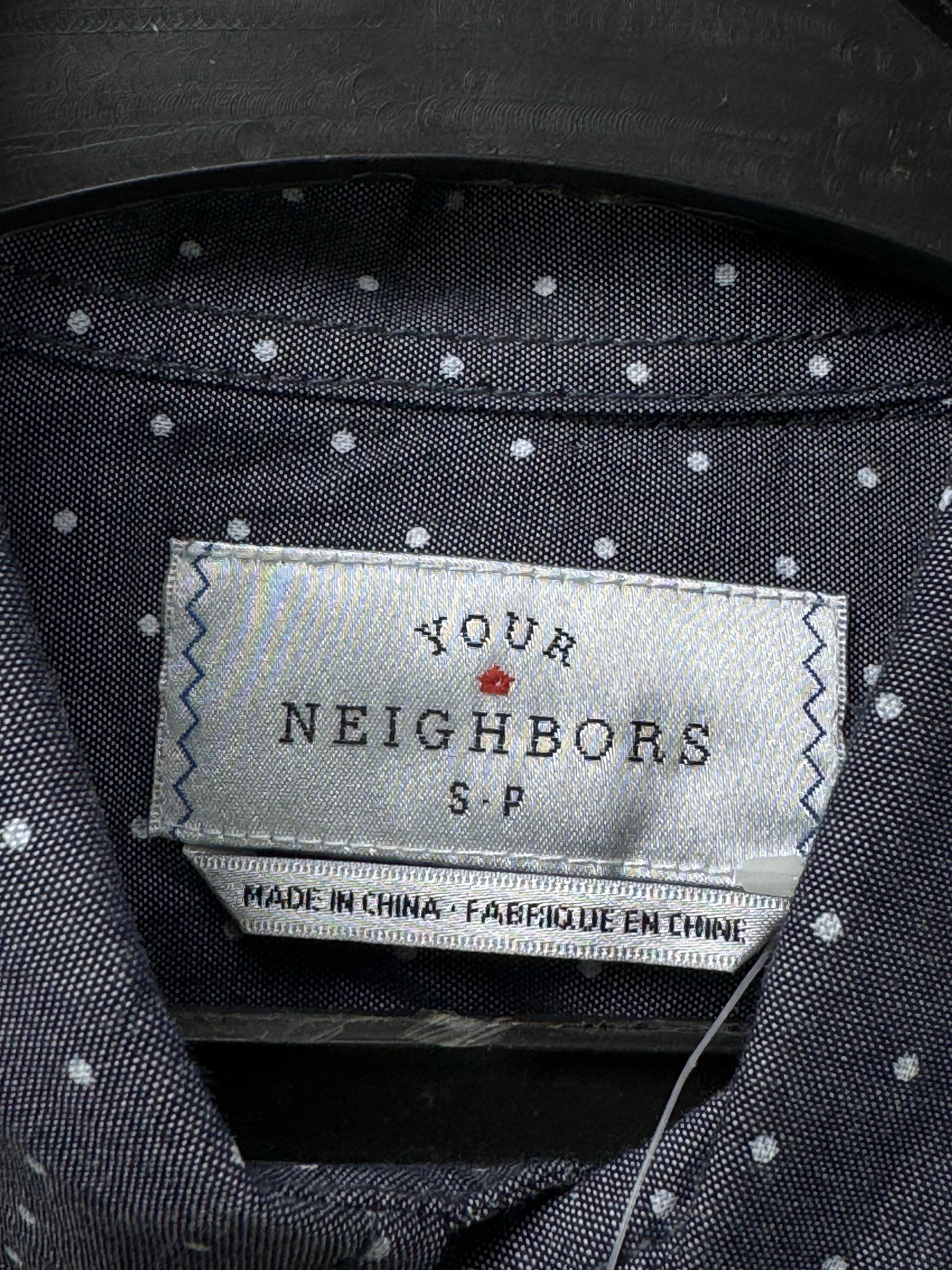 Your Neighbors® Medium | Chest: 22.5" | Grey with Polka Dots | Shirt | Cotton | 3292 - Genuine Maal
