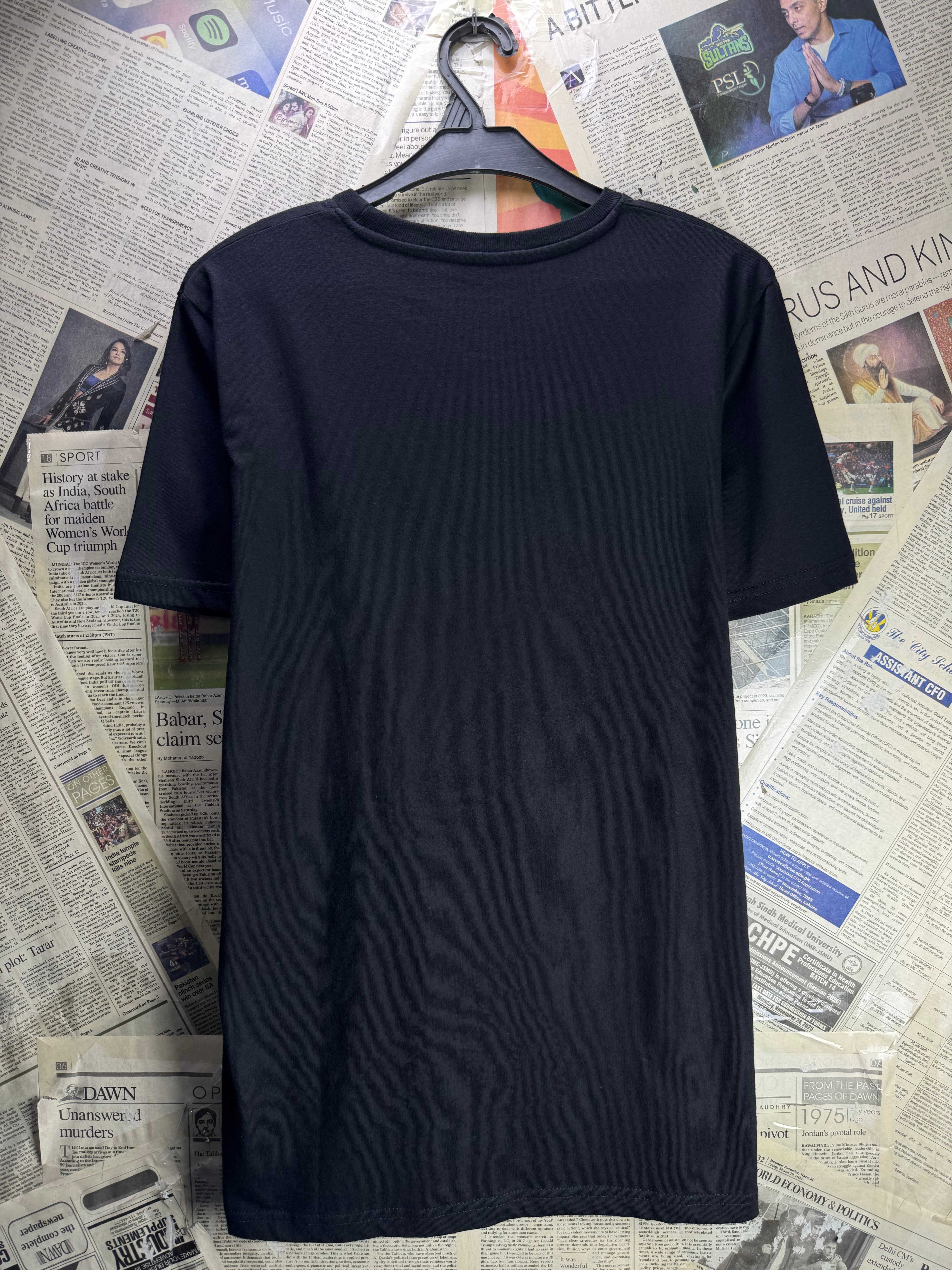 MAN® Small | Chest: 19" | Black | T-Shirt | Cotton | 4842 - Genuine Maal
