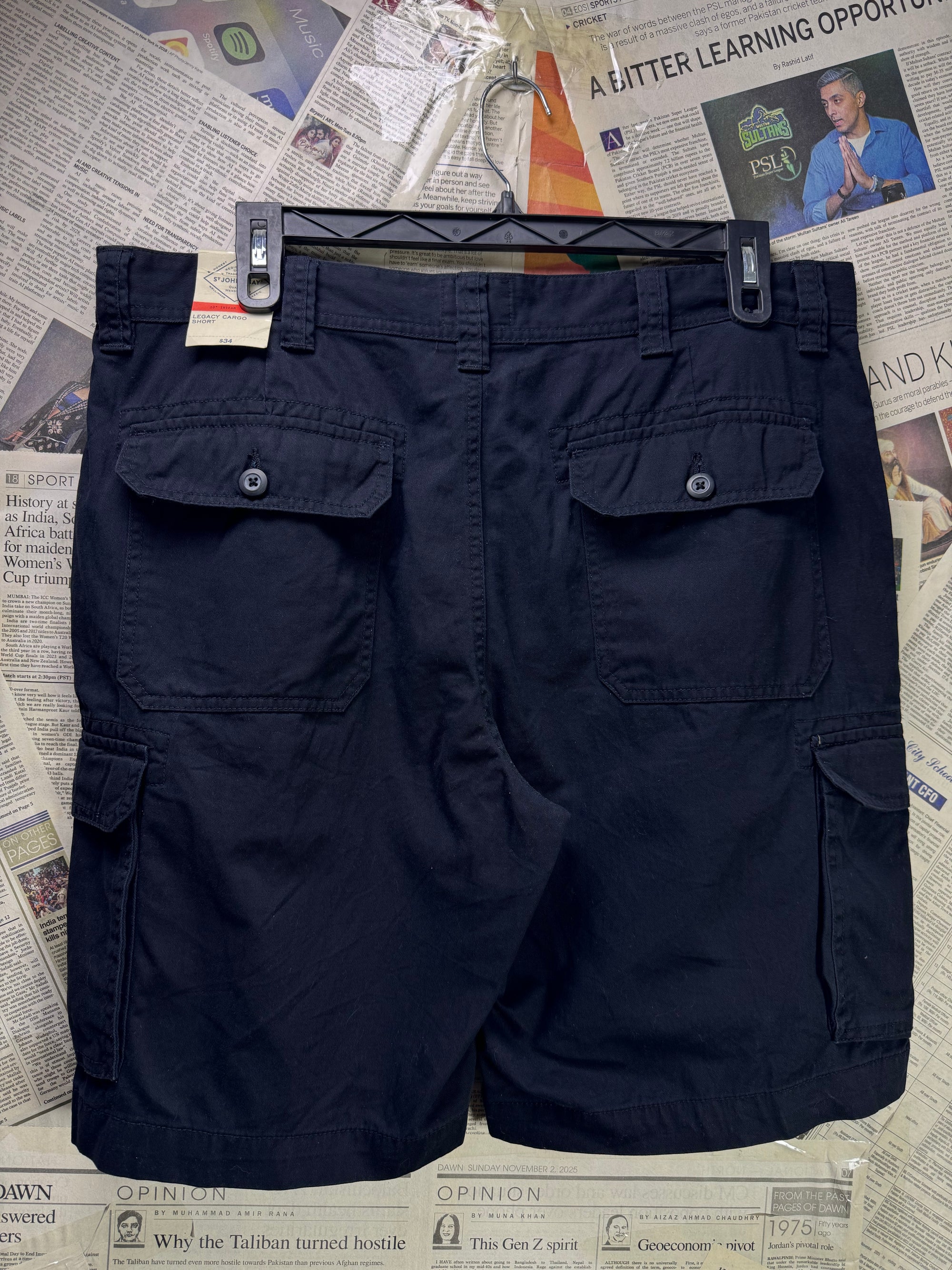 St. John's Bay® Waist: 38" to 40" | Midnight Blue | Cargo Shorts | Cotton | 1226 - Genuine Maal