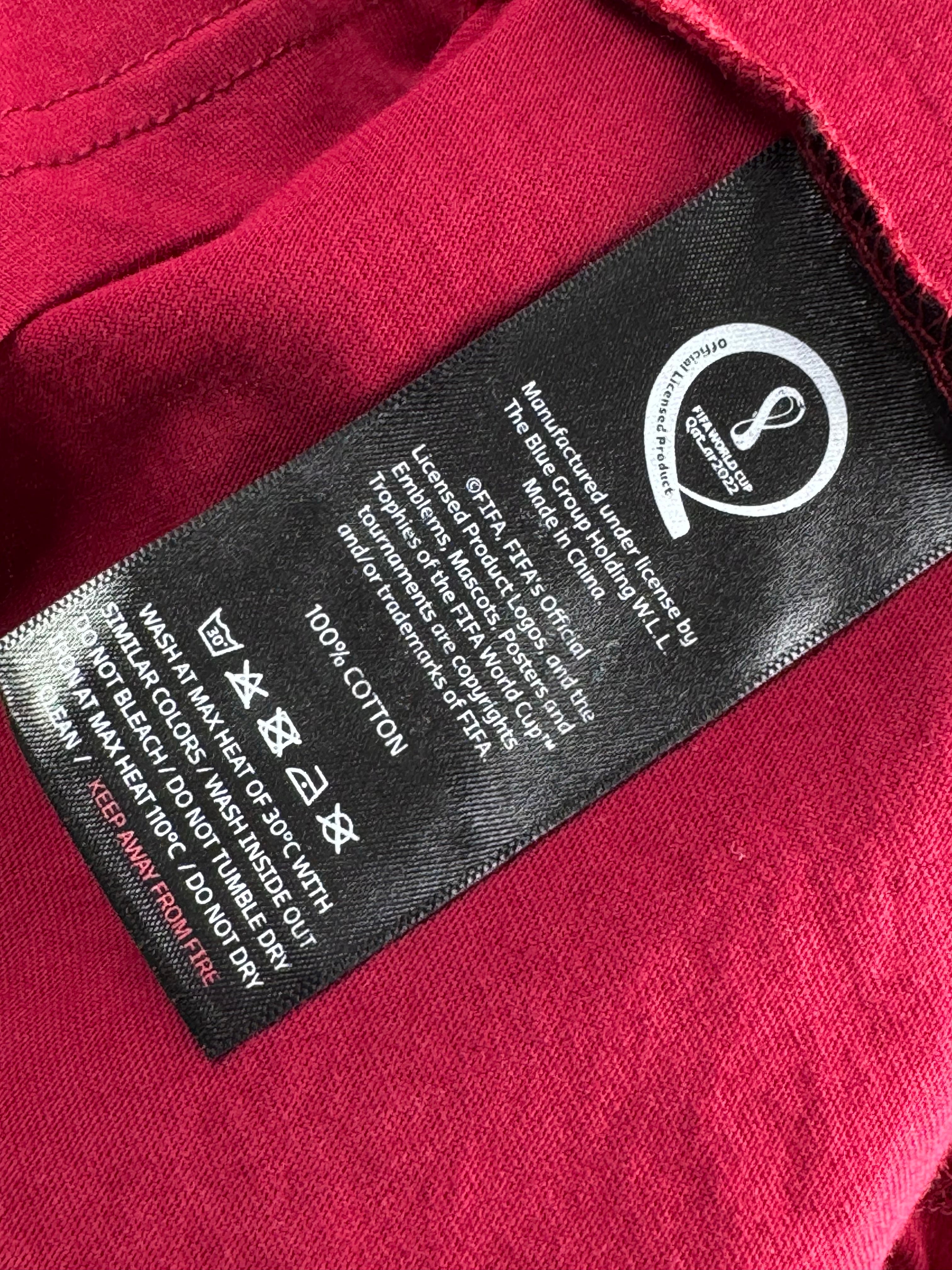 Fifa® Small | Chest: 19" | Red | T-Shirt | Cotton | 4882 - Genuine Maal