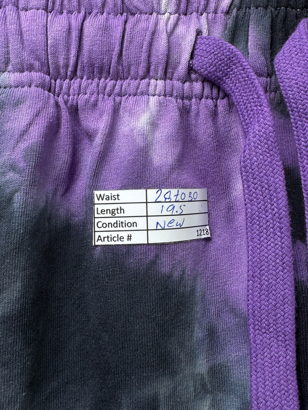 Inherit Glory® Waist: 28" to 30" | Purple tie dye | Shorts | Cotton | 1218 - Genuine Maal