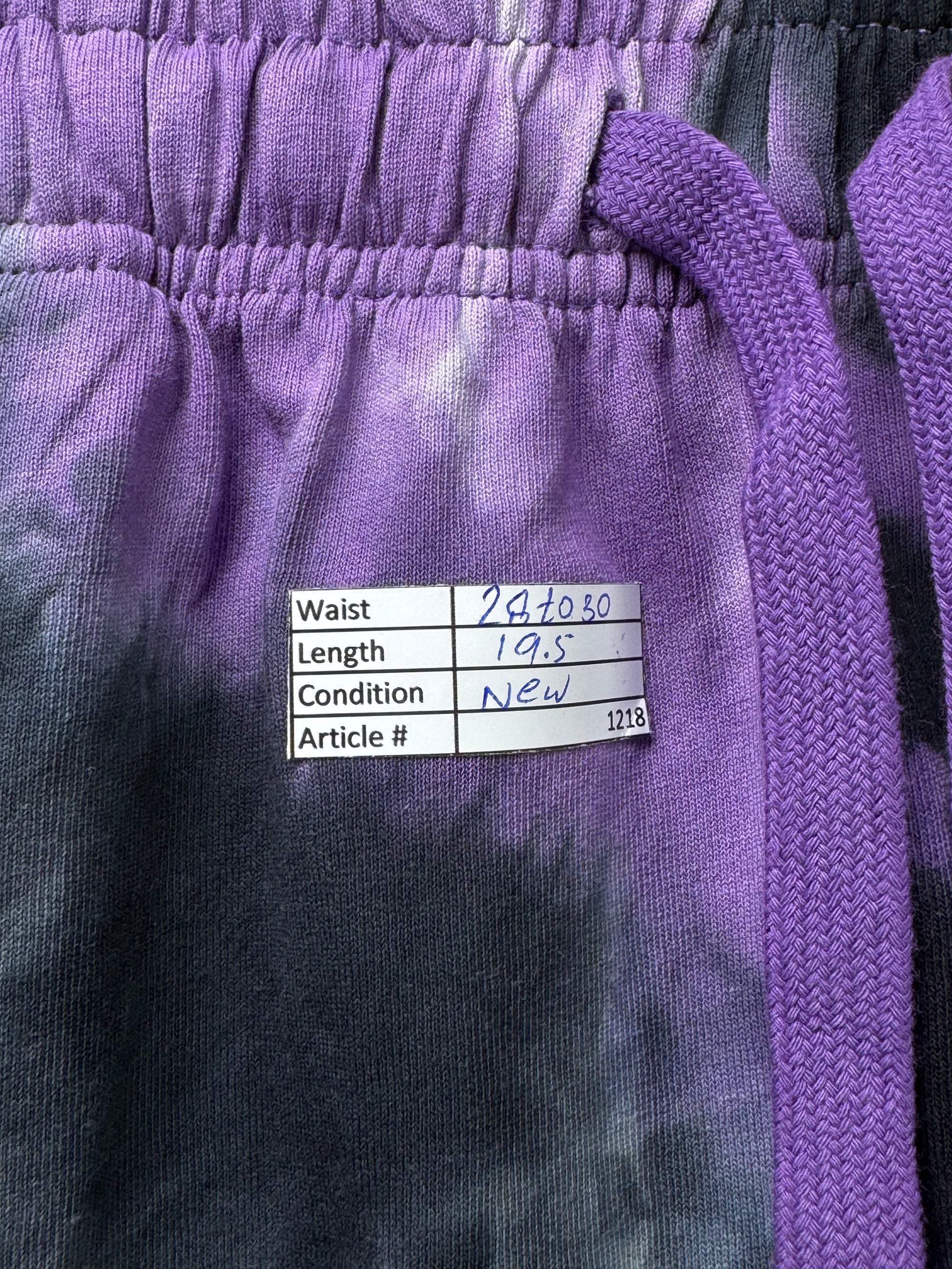 Inherit Glory® Waist: 28" to 30" | Purple tie dye | Shorts | Cotton | 1218 - Genuine Maal