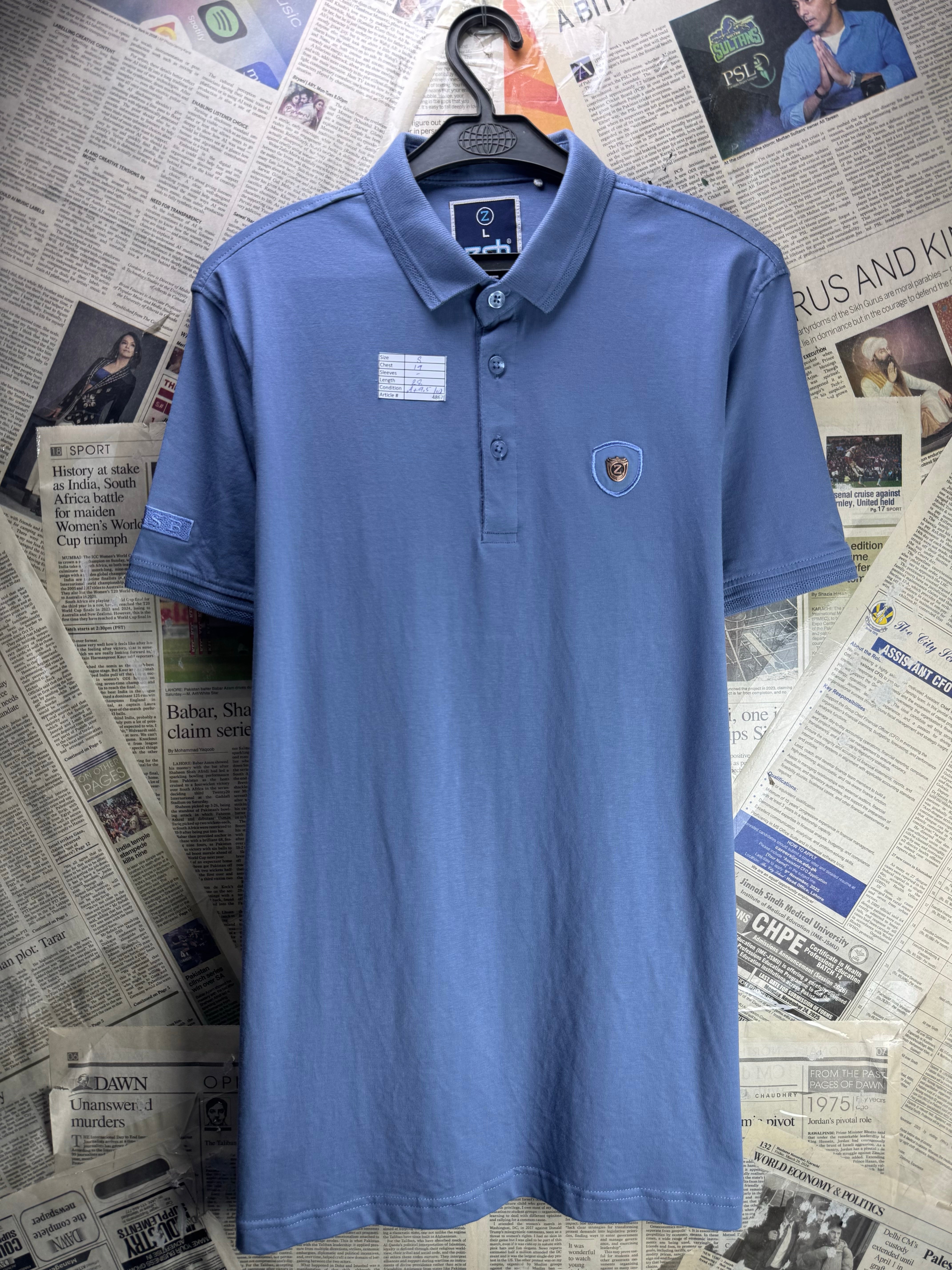ZSB® Small | Chest: 19" | Green | Polo Shirt | Cotton - Lycra | 4867 - Genuine Maal