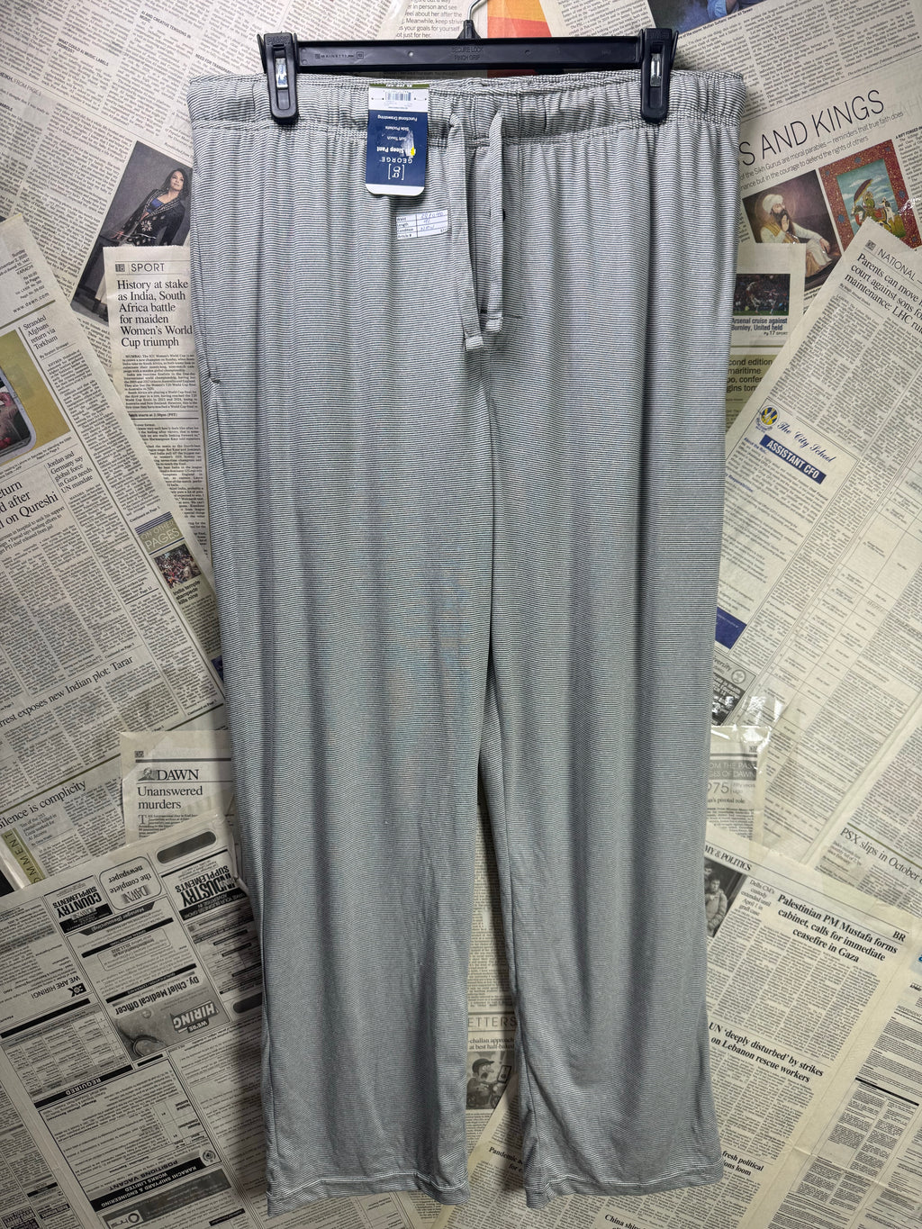George® Waist: 38" to 40" | Grey | Sleepwear Trousers | Cotton | 1232 - Genuine Maal