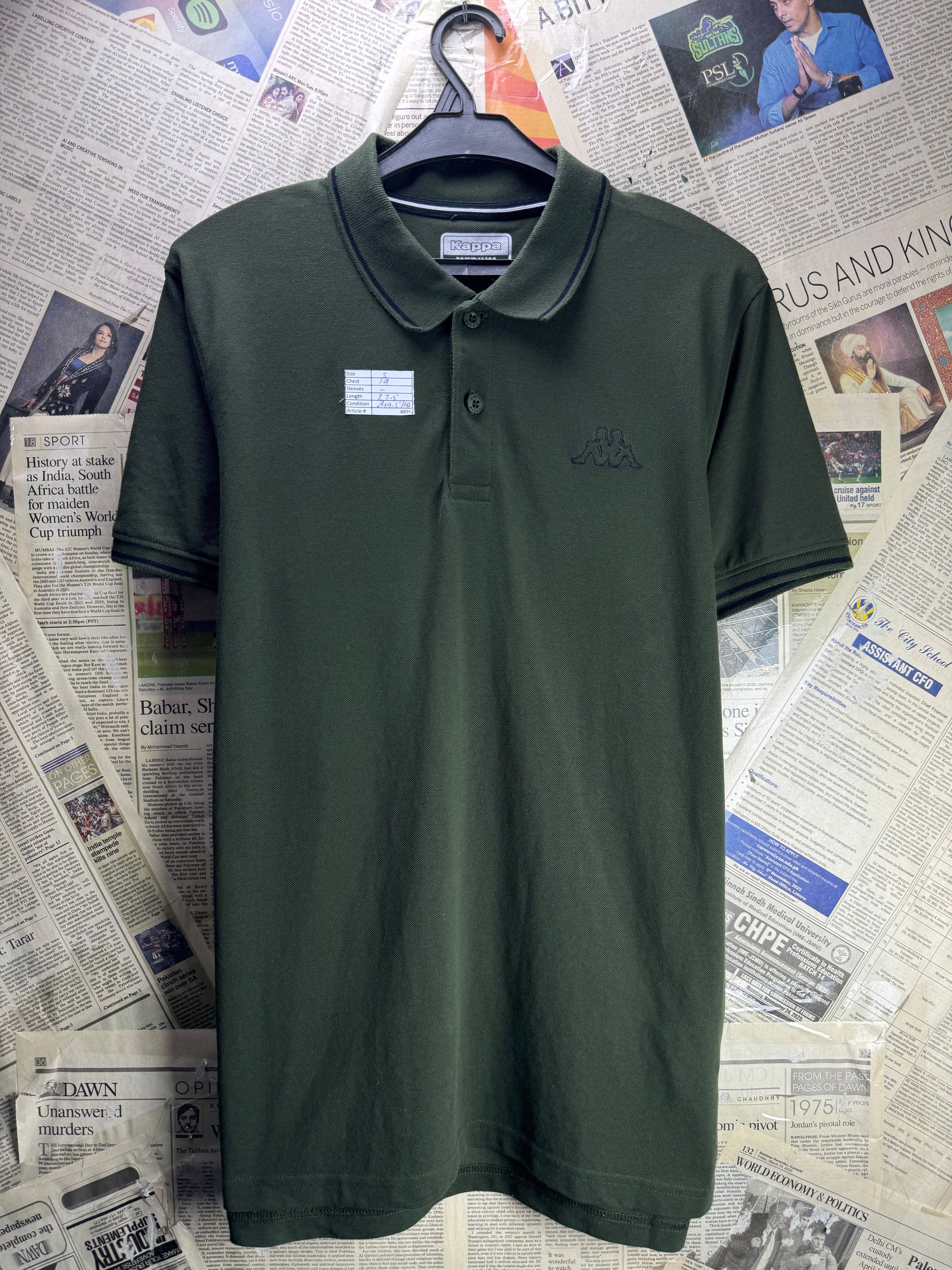 Kappa® Small | Chest: 19" | Green | Polo Shirt | Poly - Cotton | 4896 - Genuine Maal