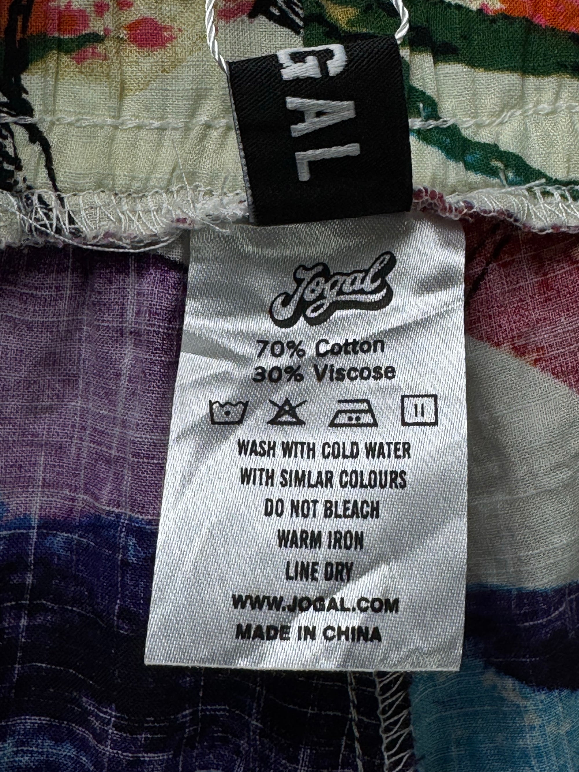 Jogal® Waist: 36" | Multicolor | Beach Shorts | Cotton - Viscose | 1213 - Genuine Maal